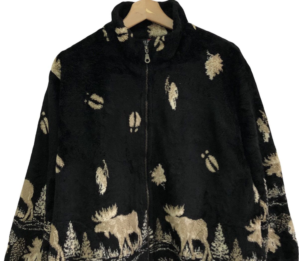 Japanese Brand 🇨🇦MADE IN CANADA DEER PRINT FLEECE OUTDOOR JACKET Size US M / EU 48-50 / 2 - 2 Thumbnail