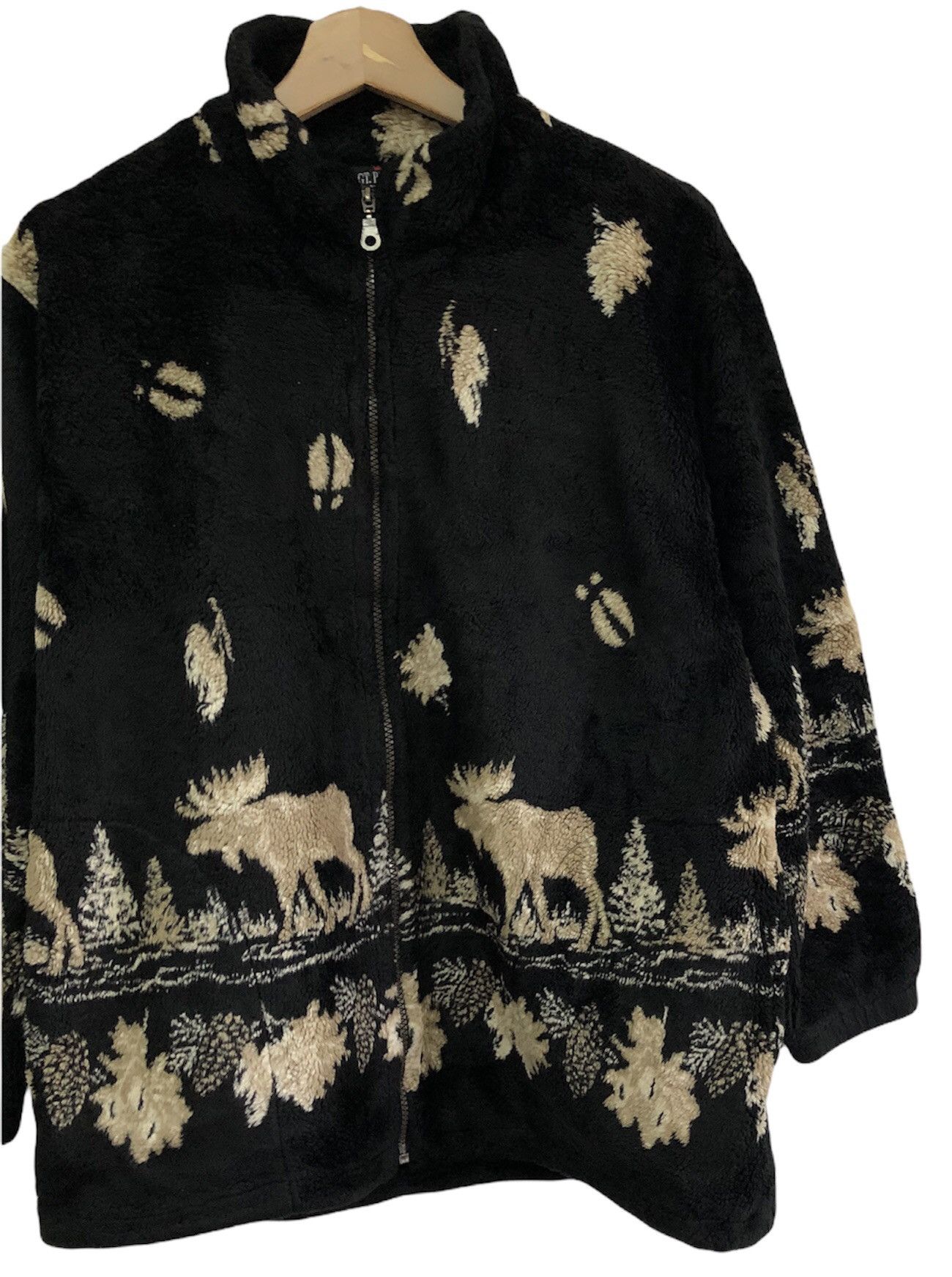 Japanese Brand 🇨🇦MADE IN CANADA DEER PRINT FLEECE OUTDOOR JACKET Size US M / EU 48-50 / 2 - 5 Thumbnail