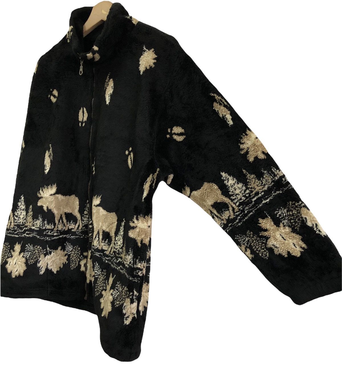 Japanese Brand 🇨🇦MADE IN CANADA DEER PRINT FLEECE OUTDOOR JACKET Size US M / EU 48-50 / 2 - 6 Thumbnail