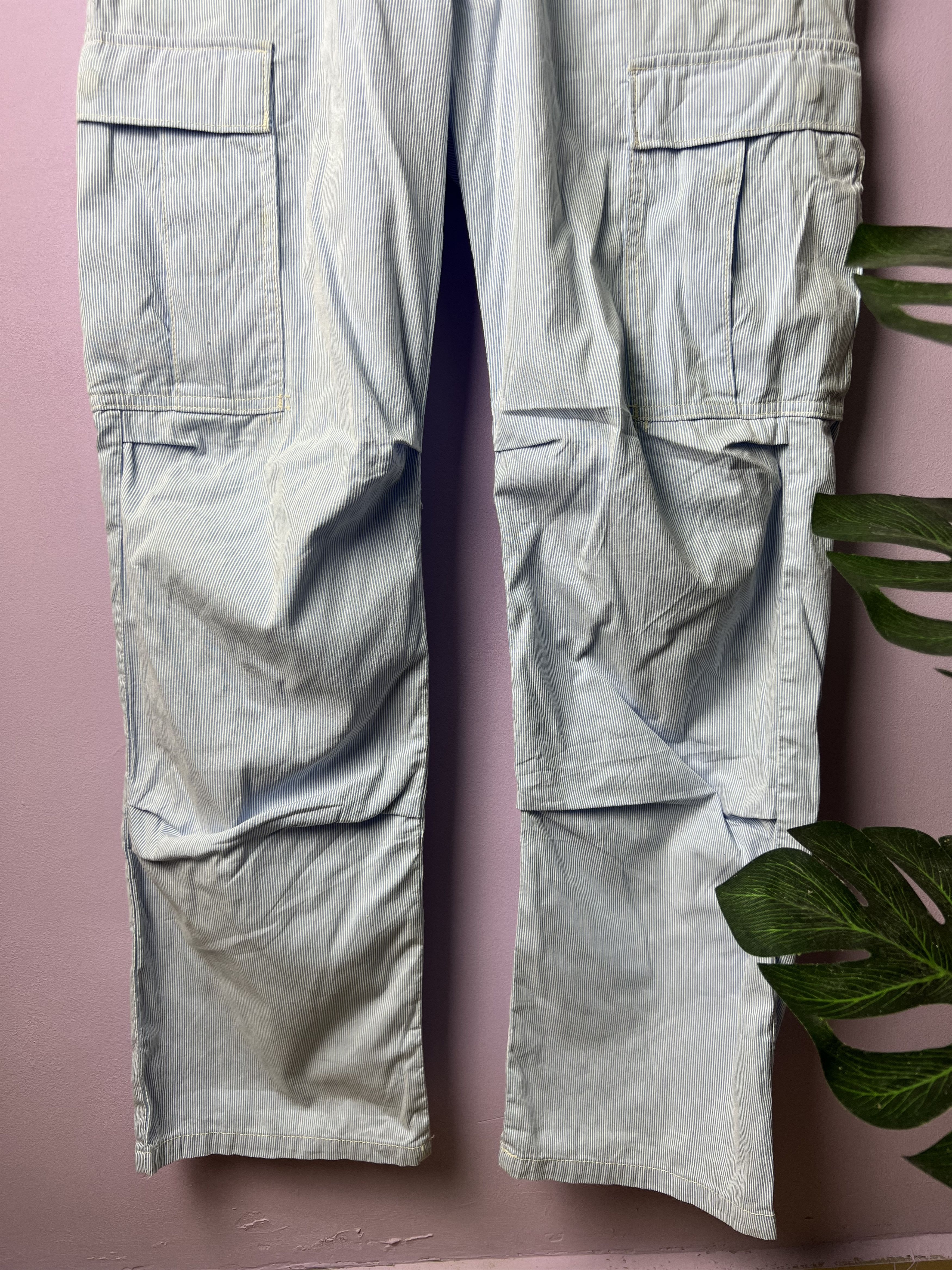 Other 🔥Denim Dungaree Marine Double Waist Cargo Pants Size US 31 - 5 Thumbnail
