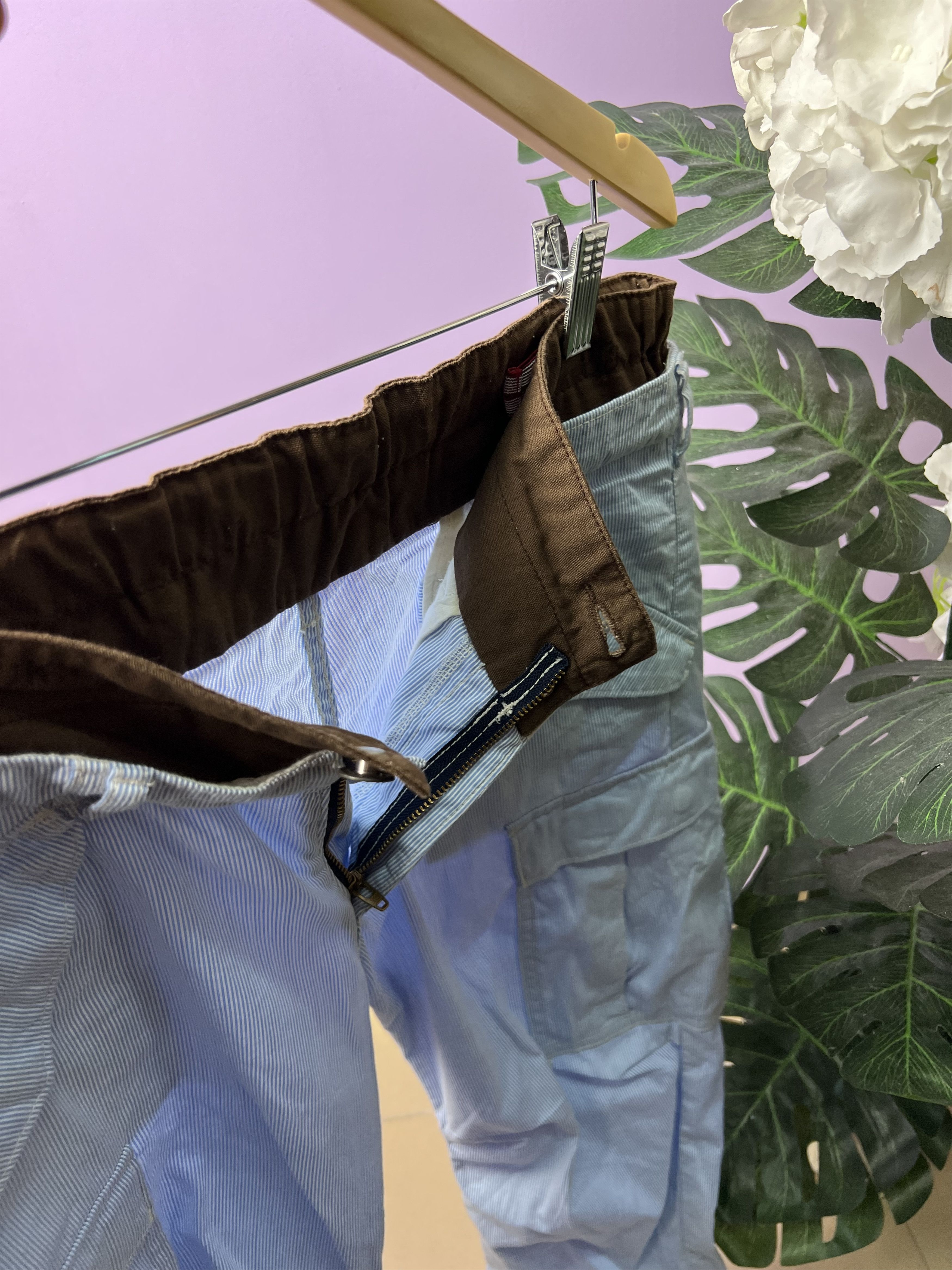 Other 🔥Denim Dungaree Marine Double Waist Cargo Pants Size US 31 - 11 Thumbnail