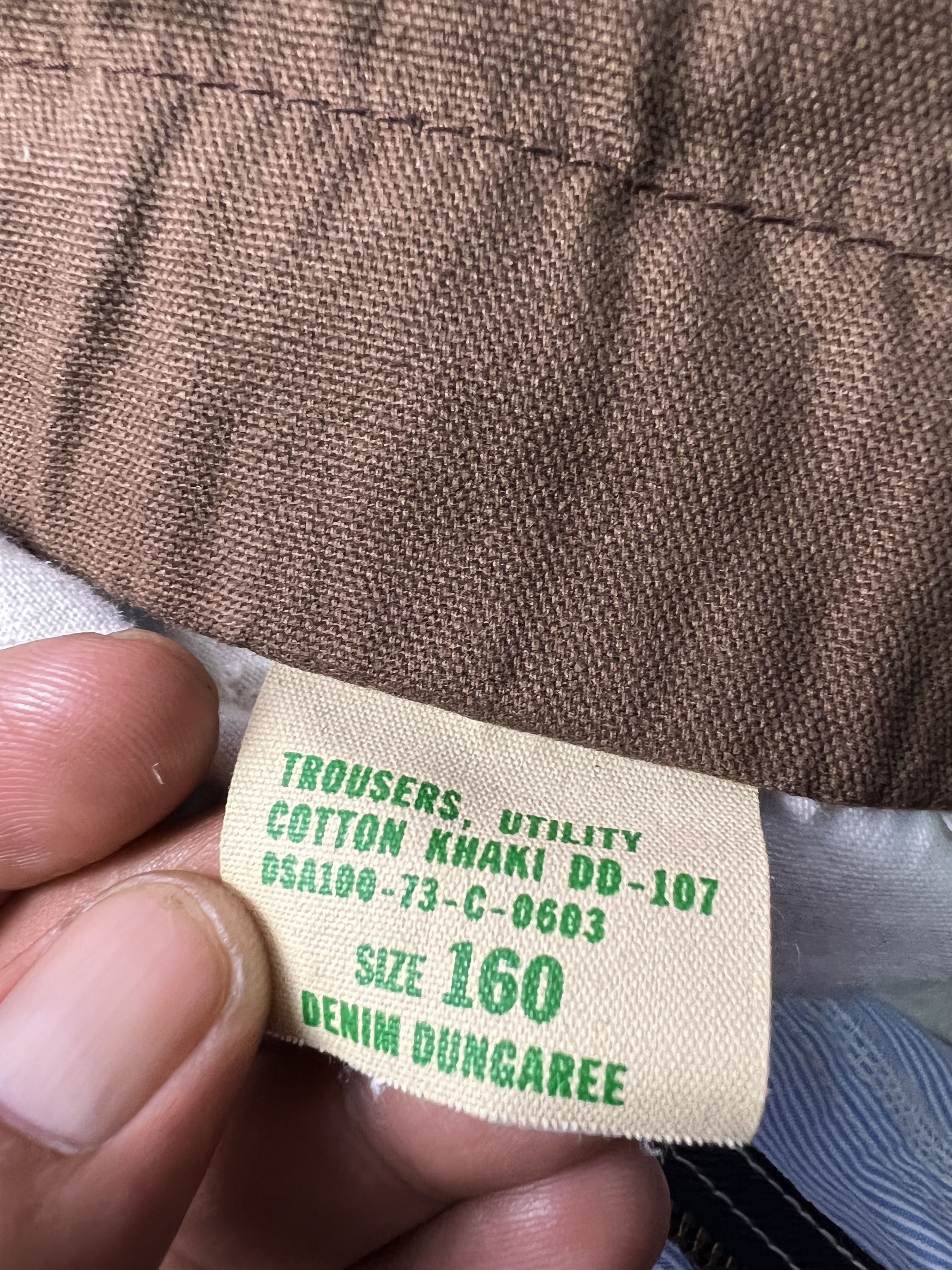 Other 🔥Denim Dungaree Marine Double Waist Cargo Pants Size US 31 - 16 Thumbnail