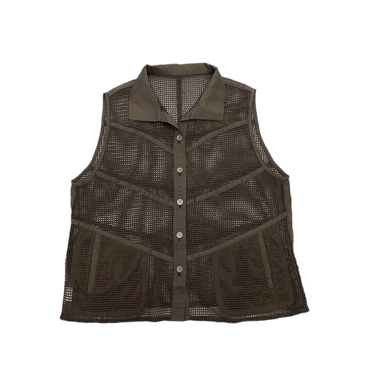 Issey Miyake 🔥ARCHIVE 🎌 ISSEY MIYAKE DESIGN STUDIO FISHNET MESH VEST Size US M / EU 48-50 / 2 - 1 Thumbnail