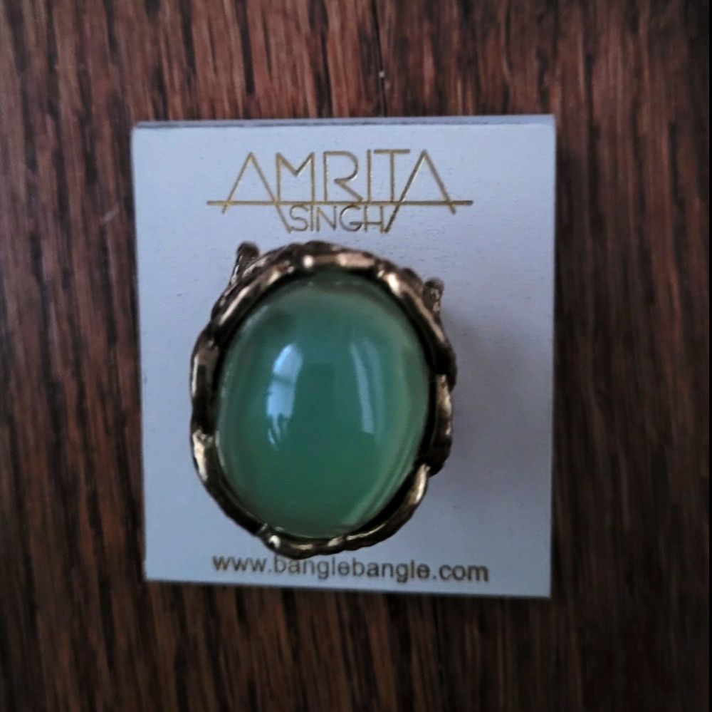 Vacation Amrita Singh Bridgehampton Oval Gold-Tone Statement Ring Size ONE SIZE - 2 Thumbnail