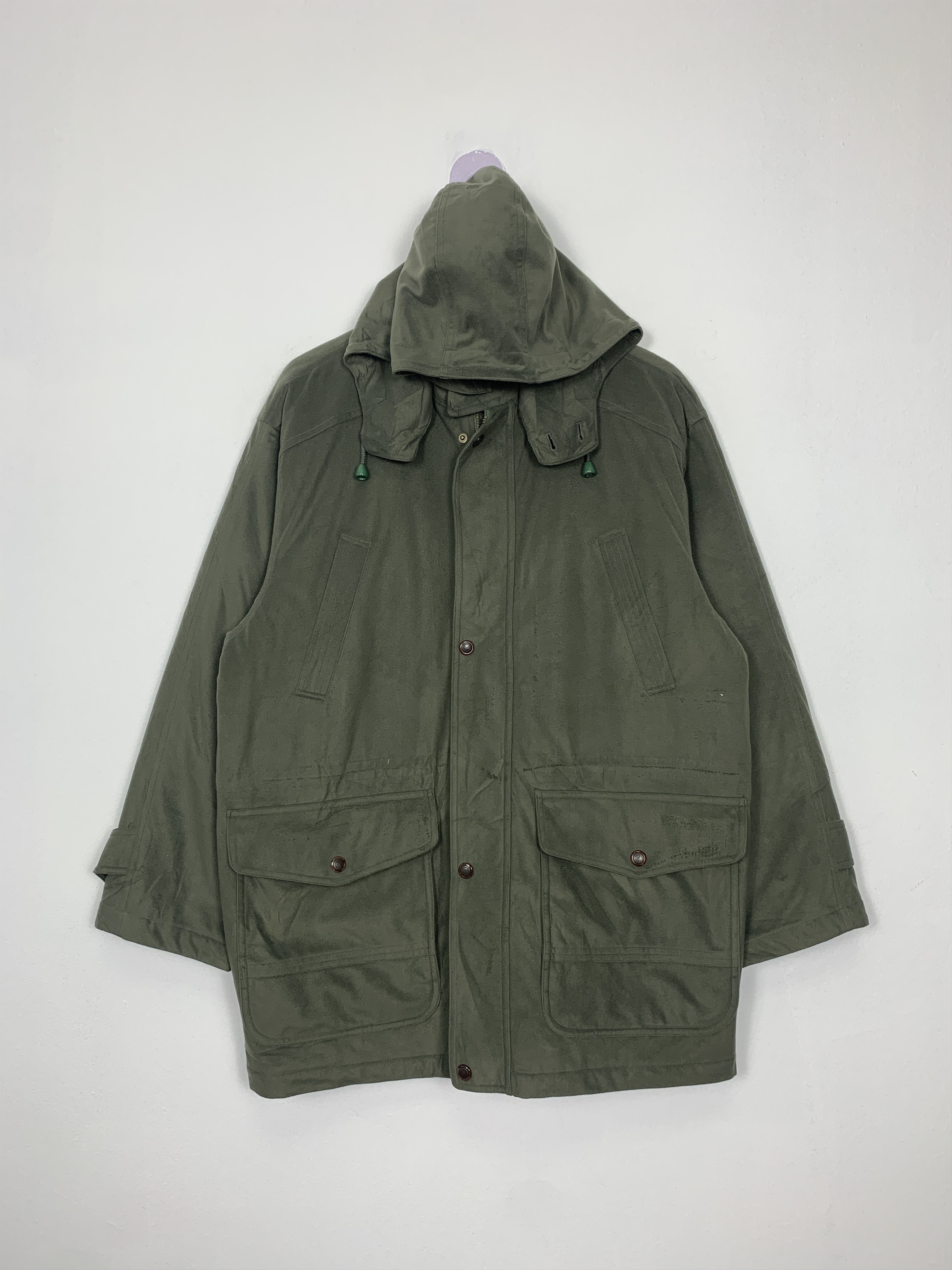 image of Vintage Paul Dundy Zip Hoodie Military Jacket in Miltary Green, Men's (Size Medium)