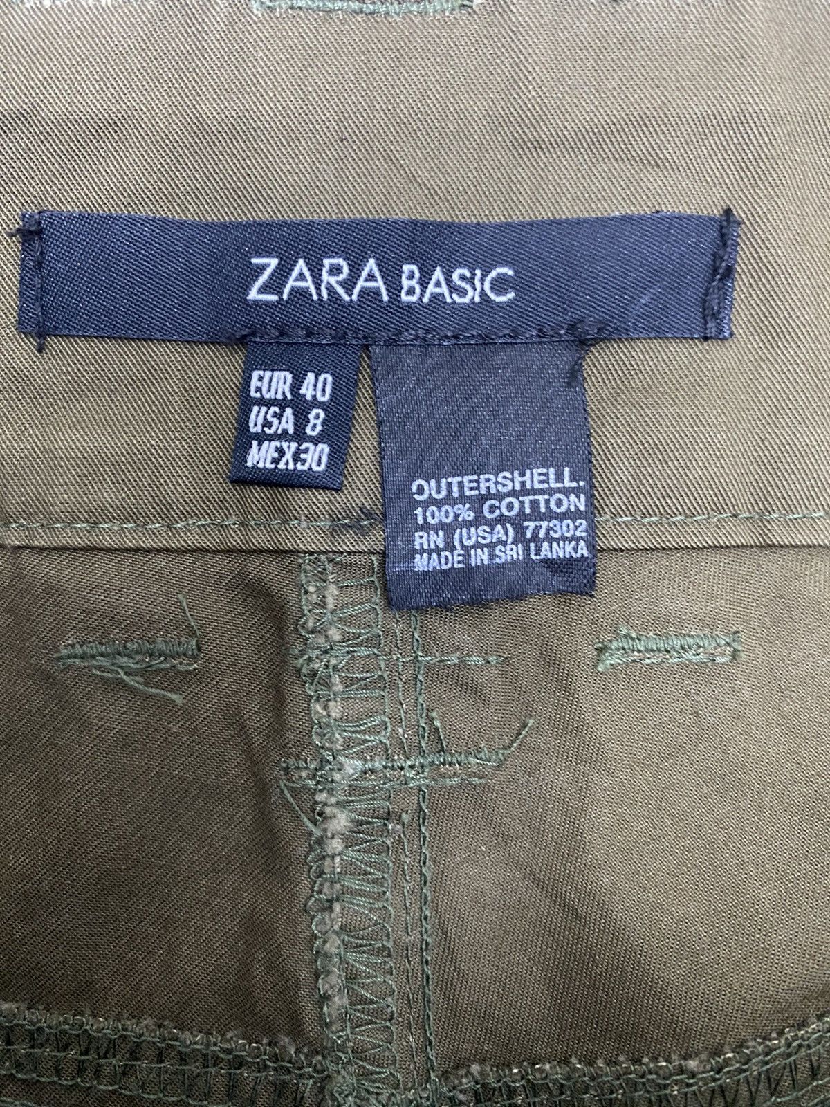 Hysteric Glamour OG🔥VINTAGE ZARA OLIVE MILITARY STYLE BELTED FLARE PANTS Size US 34 / EU 50 - 8 Thumbnail