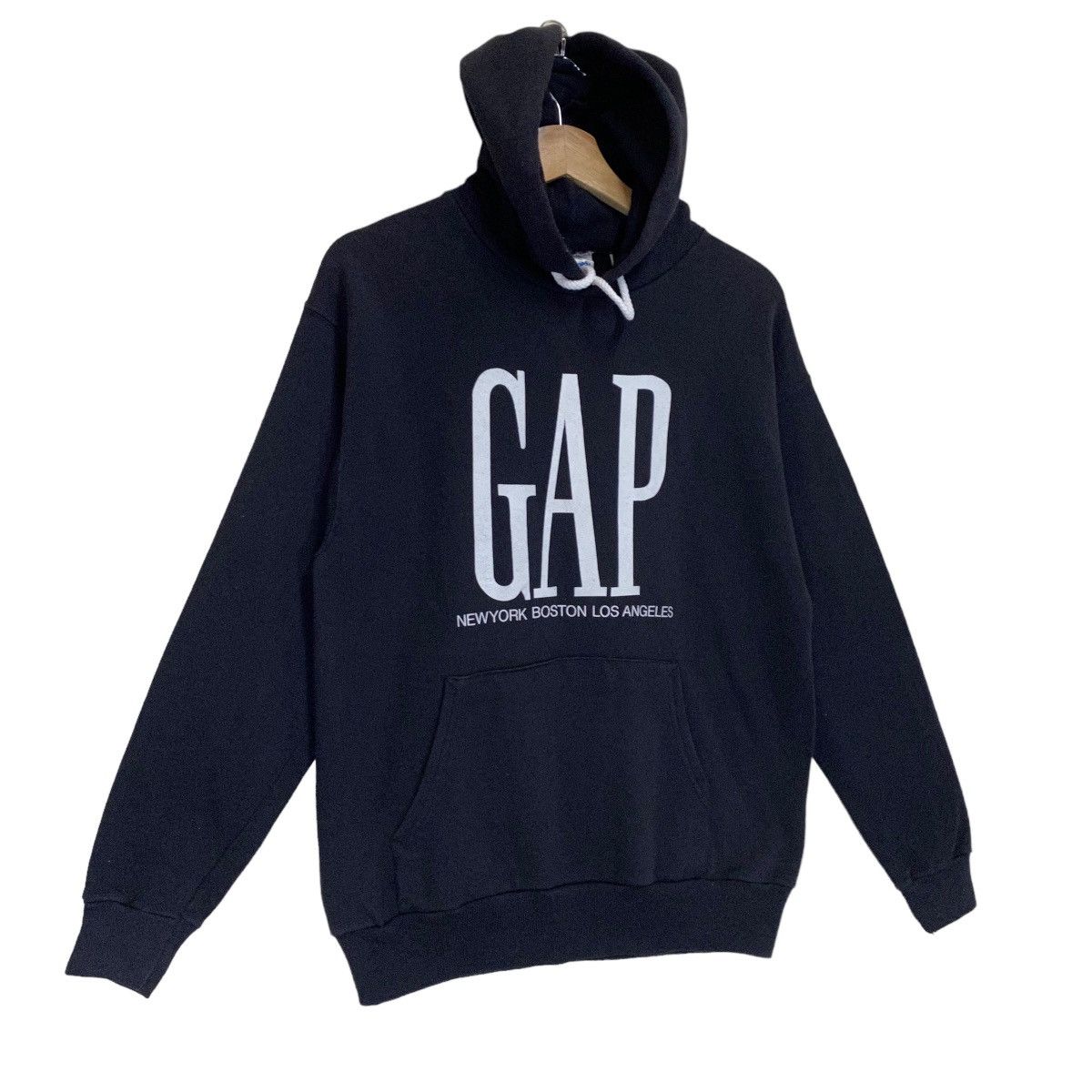 Gap × Hanes × Vintage Vintage 90s GAP Big Logo Pullover Hoodies Size US M / EU 48-50 / 2 - 2 Thumbnail