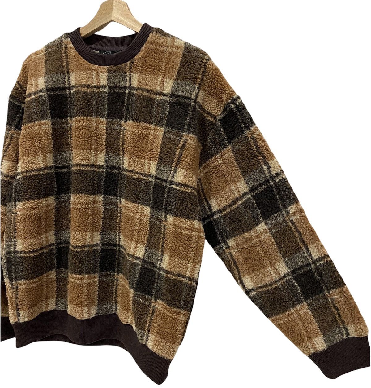 Japanese Brand VINTAGE BENO BROWN TARTAN WOOL SWEATSHIRT Size US M / EU 48-50 / 2 - 4 Thumbnail