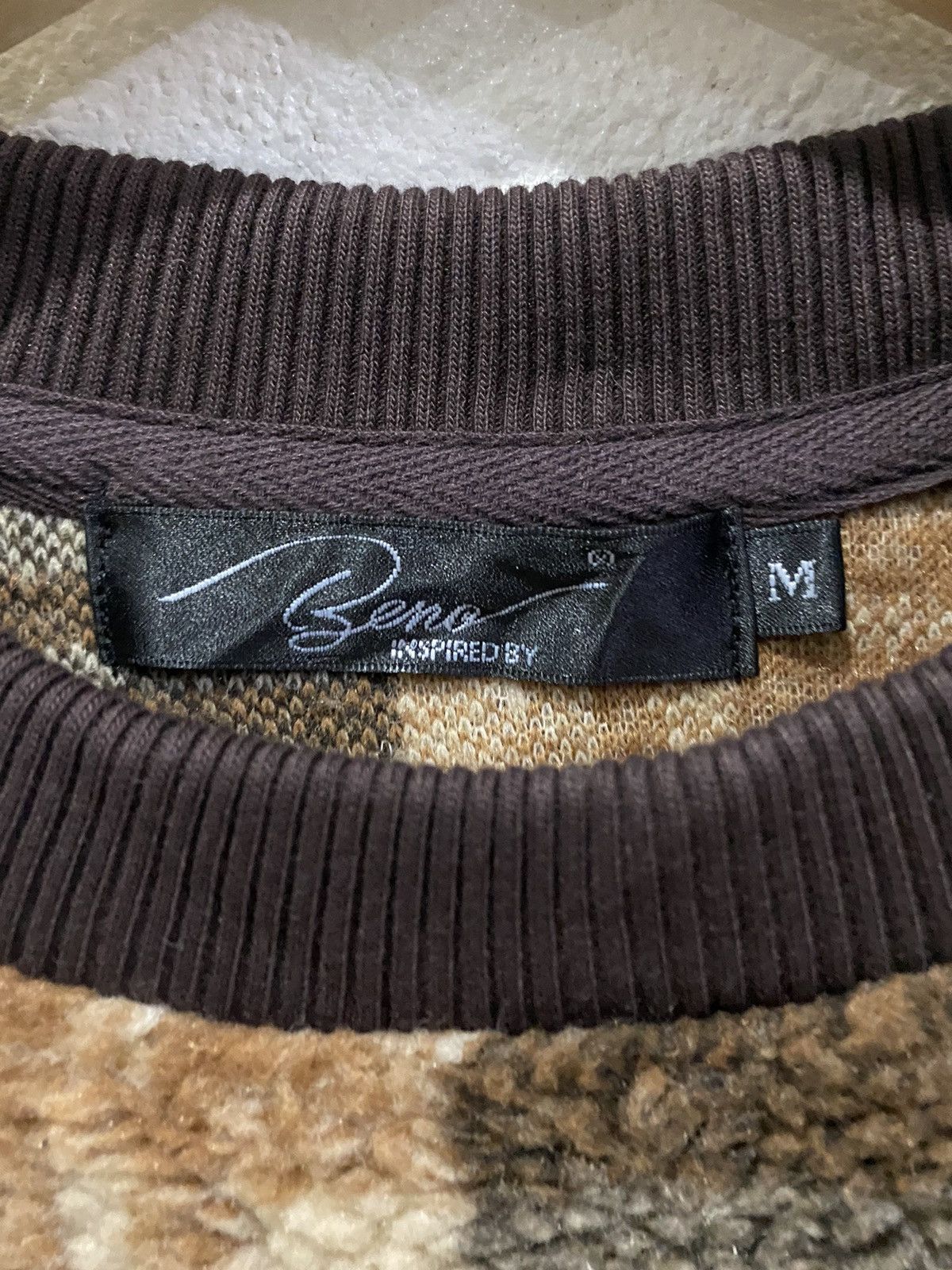 Japanese Brand VINTAGE BENO BROWN TARTAN WOOL SWEATSHIRT Size US M / EU 48-50 / 2 - 9 Thumbnail