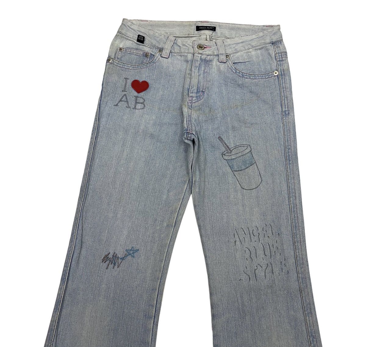 Angel Blue HYSTERIC GLAMOUR 1990s ANGEl BLUE DENIM RARE DESIGN FLARED Size US 28 / EU 44 - 3 Thumbnail