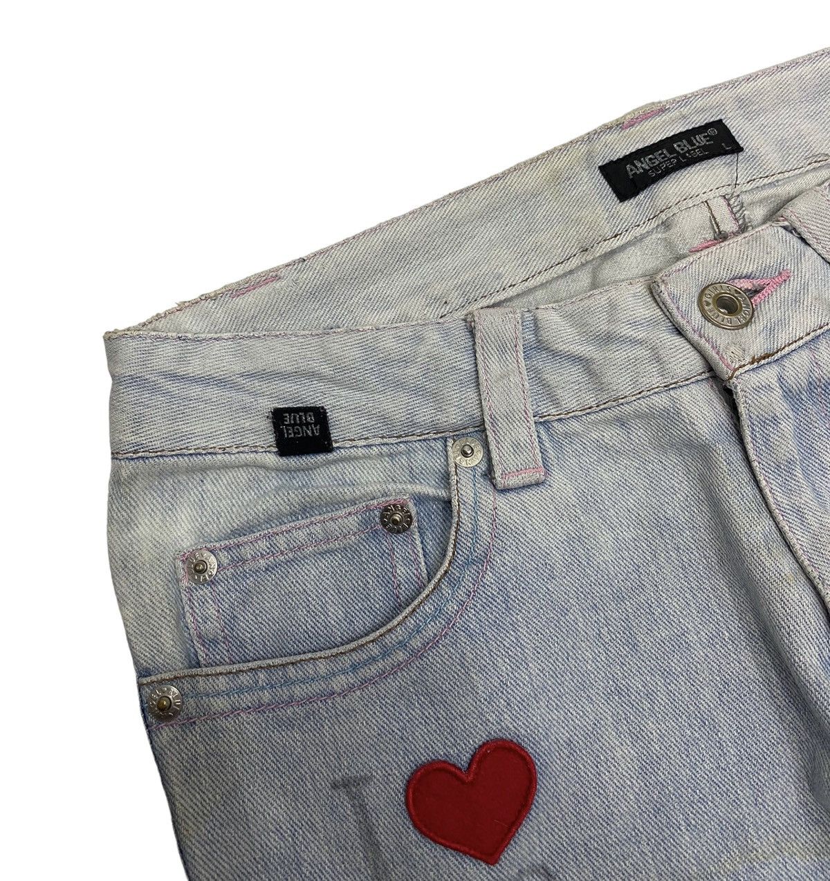 Angel Blue HYSTERIC GLAMOUR 1990s ANGEl BLUE DENIM RARE DESIGN FLARED Size US 28 / EU 44 - 5 Thumbnail