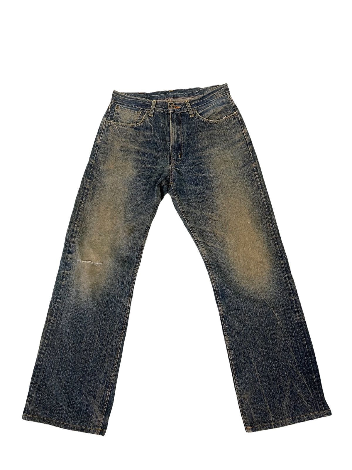 Edwin Loose Jeans Vtg Edwin 505z Japan Mud Wash Distress 1🟦 Size US 31 - 1 Thumbnail