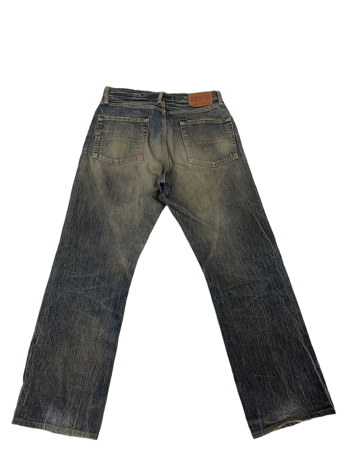 Edwin Loose Jeans Vtg Edwin 505z Japan Mud Wash Distress 1🟦 Size US 31 - 11 Thumbnail