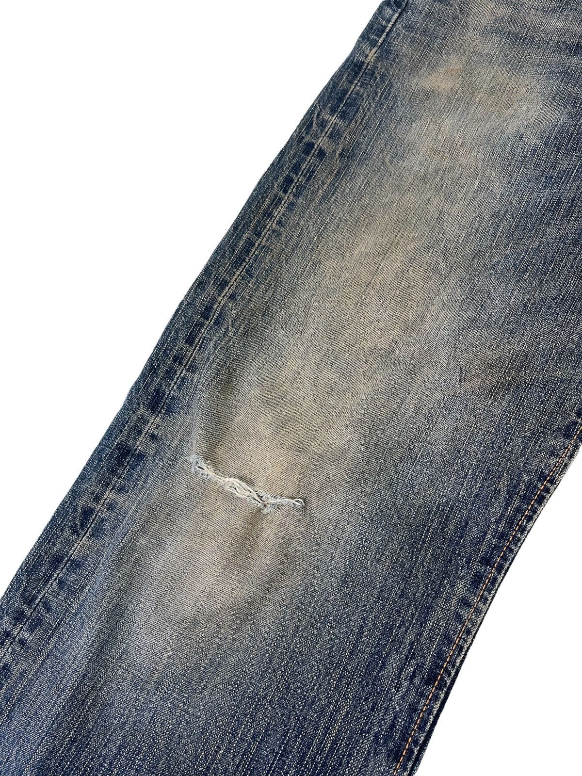Edwin Loose Jeans Vtg Edwin 505z Japan Mud Wash Distress 1🟦 Size US 31 - 6 Thumbnail
