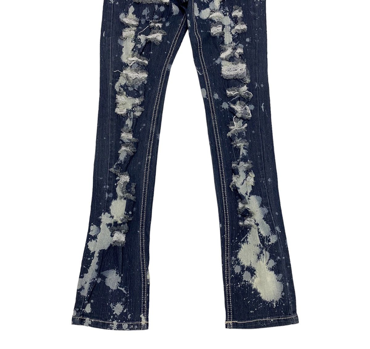 If Six Was Nine NO + 81662321758 WORKS DISTRESSED PUNK INSANE DENIM PANTS Size 28" / US 6 / IT 42 - 6 Thumbnail