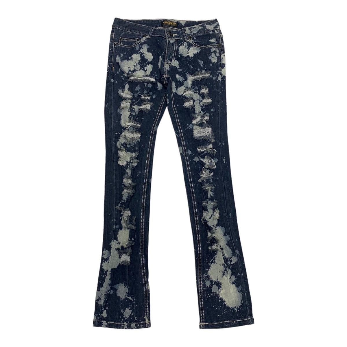 If Six Was Nine NO + 81662321758 WORKS DISTRESSED PUNK INSANE DENIM PANTS Size 28" / US 6 / IT 42 - 11 Thumbnail