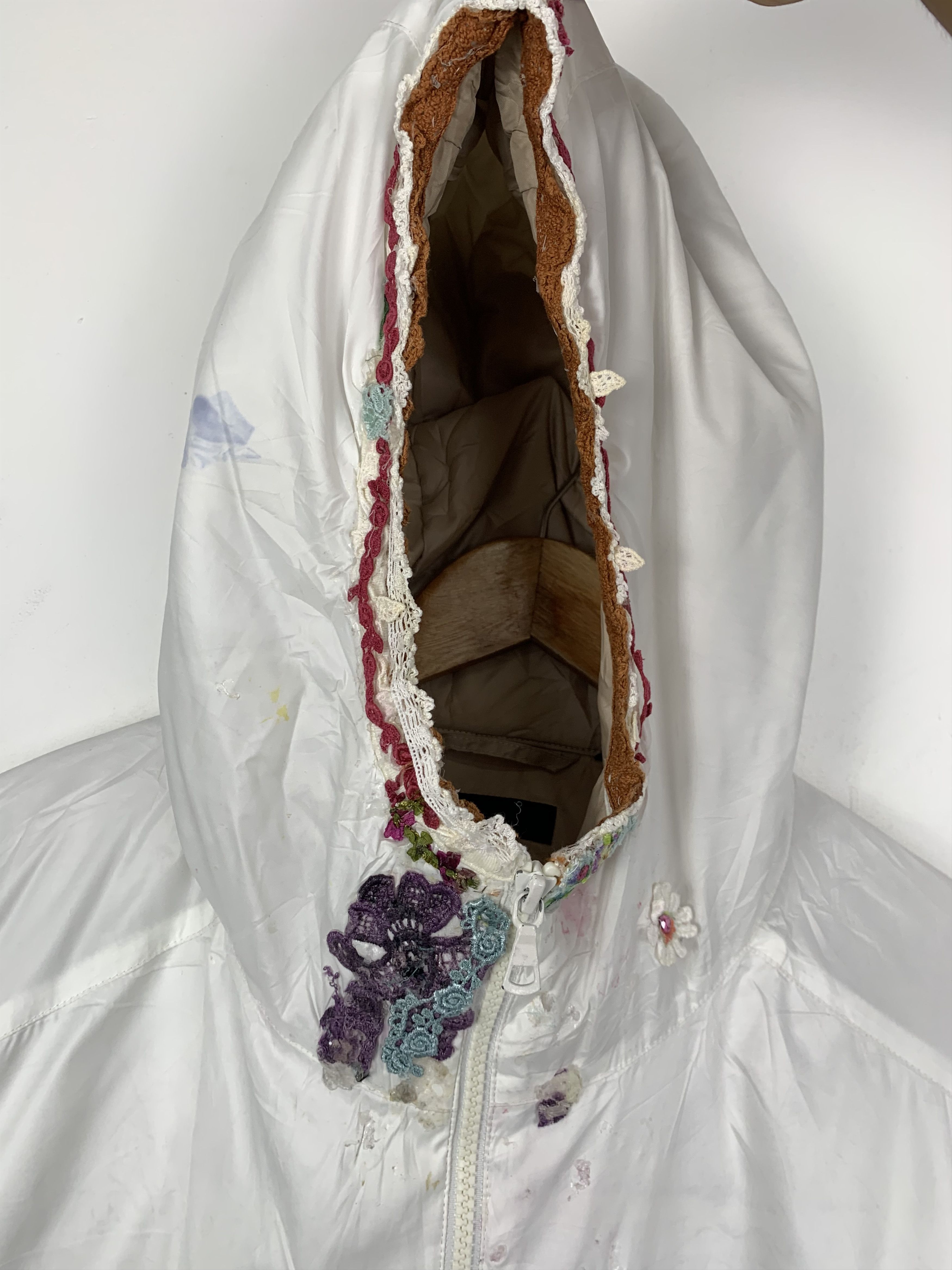 Uniqlo Vintage UNIQLO Windbreaker Flower Design Hoodie J0626 Size M / US 6-8 / IT 42-44 - 9 Thumbnail