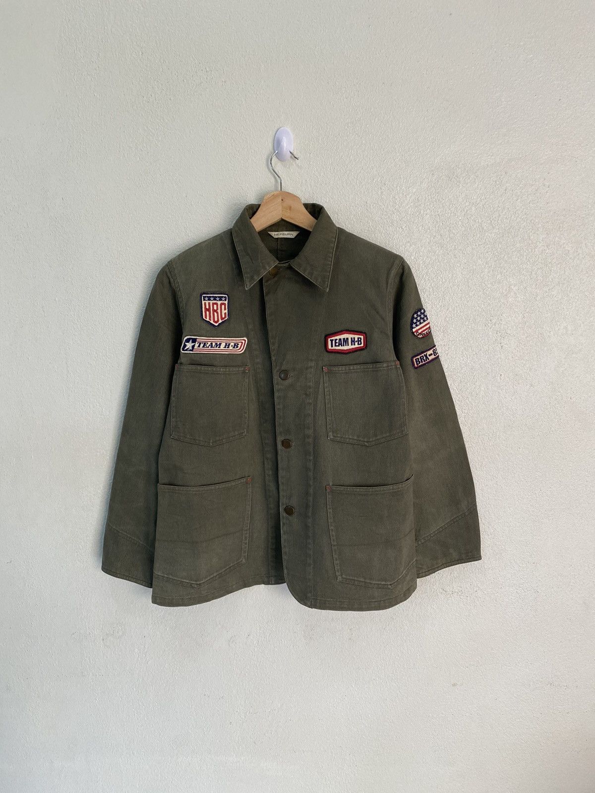 Hysteric Glamour TEAM HB HEPBURN PATCHES CHORE JACKET BUTTON HYSTERIC GLAMOUR Size US S / EU 44-46 / 1 - 1 Thumbnail