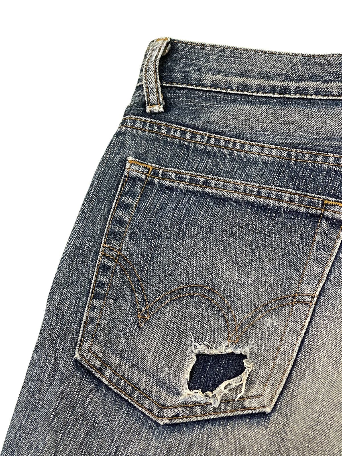 Edwin Flare Jeans Edwin Japan 503 Boot Cut Distress Denim 3🟦9 Size US 30 / EU 46 - 20 Thumbnail