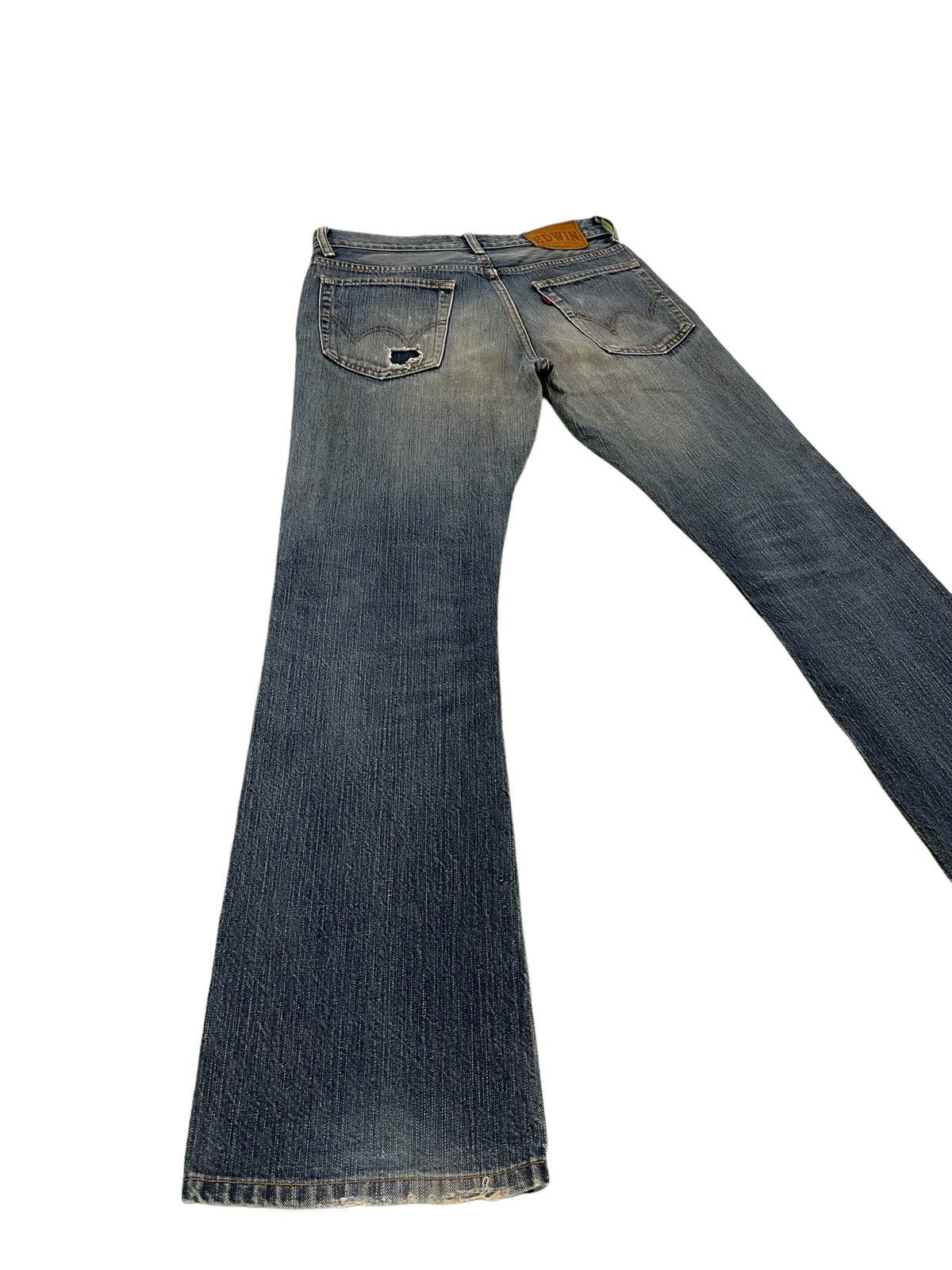 Edwin Flare Jeans Edwin Japan 503 Boot Cut Distress Denim 3🟦9 Size US 30 / EU 46 - 13 Thumbnail