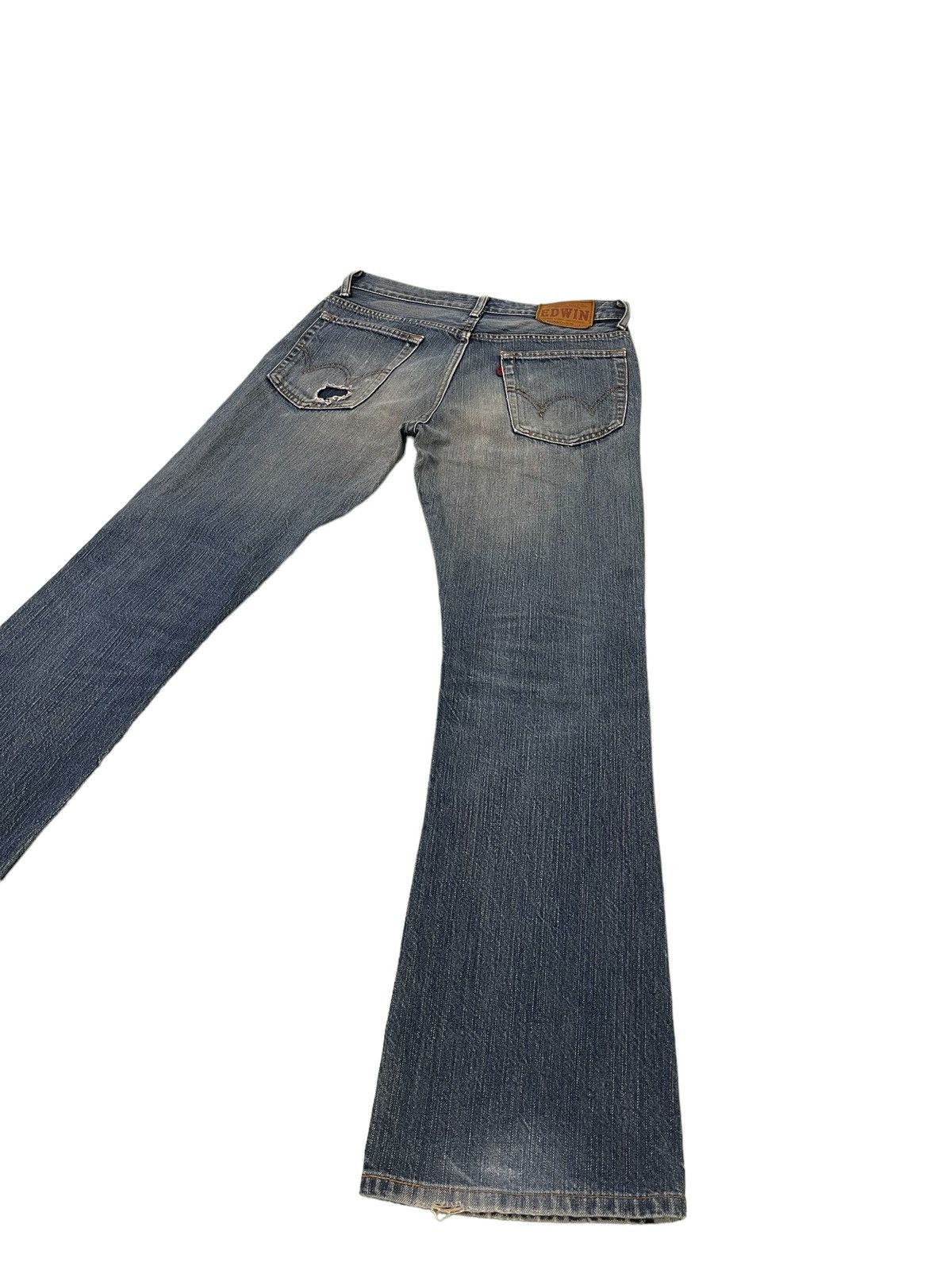 Edwin Flare Jeans Edwin Japan 503 Boot Cut Distress Denim 3🟦9 Size US 30 / EU 46 - 14 Thumbnail