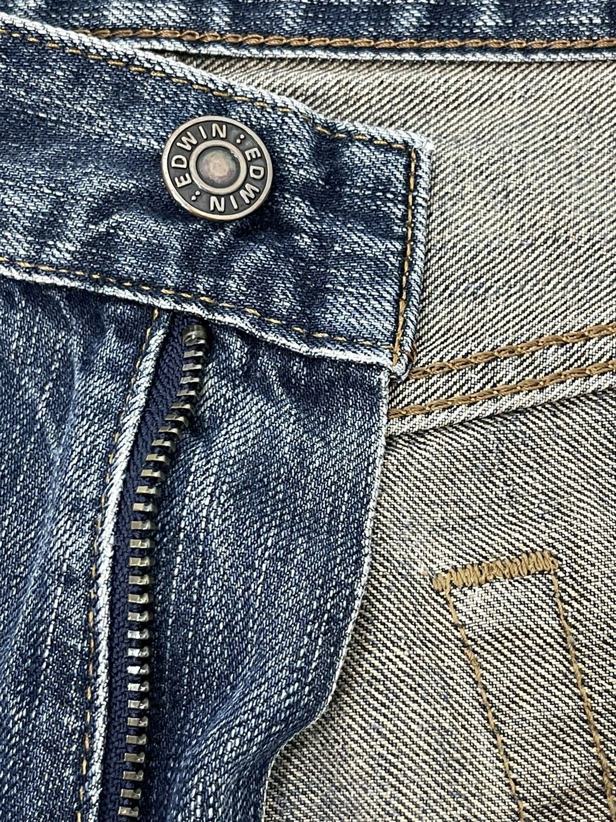 Edwin Flare Jeans Edwin Japan 503 Boot Cut Distress Denim 3🟦9 Size US 30 / EU 46 - 22 Thumbnail