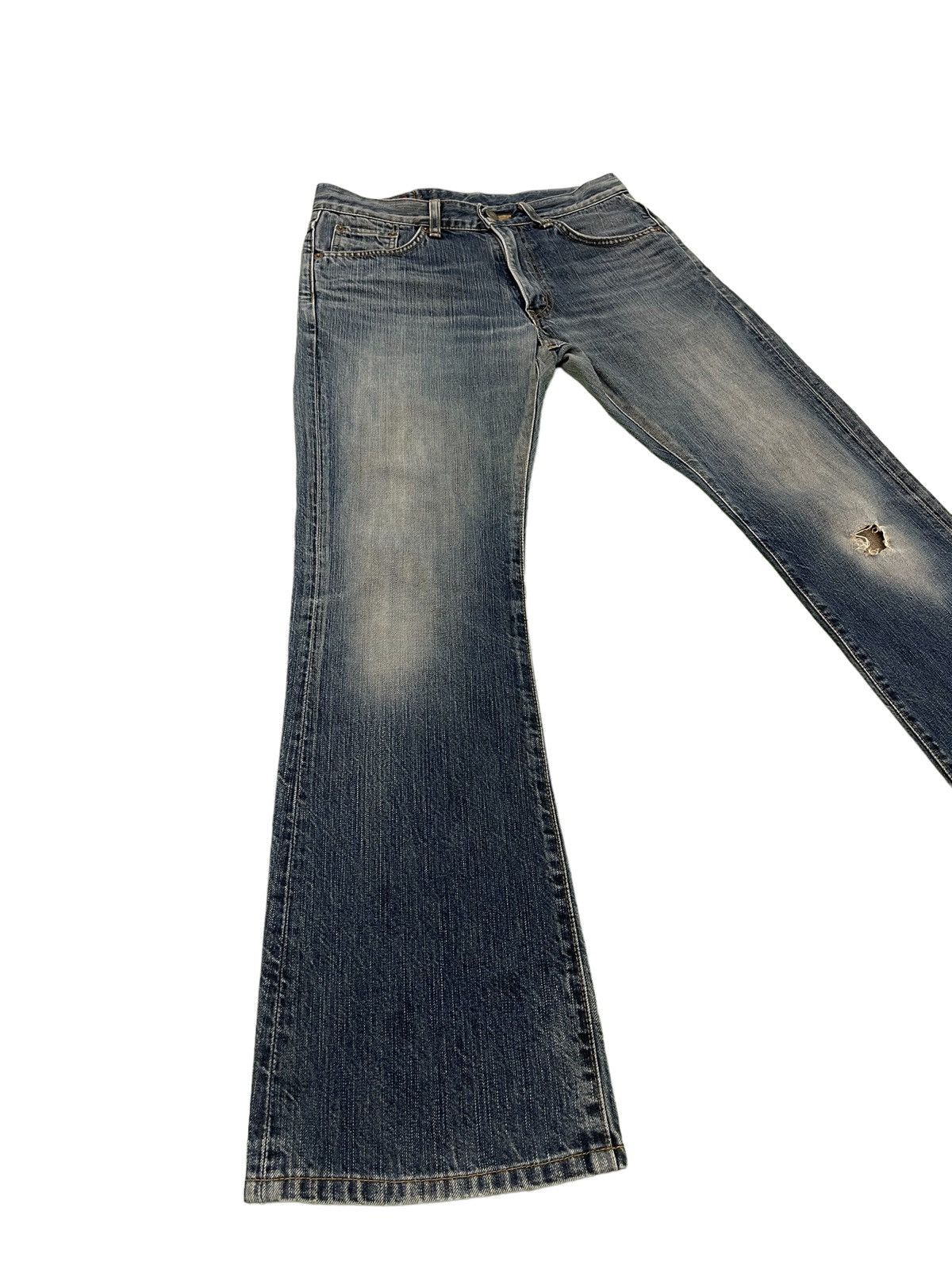 Edwin Flare Jeans Edwin Japan 503 Boot Cut Distress Denim 3🟦9 Size US 30 / EU 46 - 3 Thumbnail