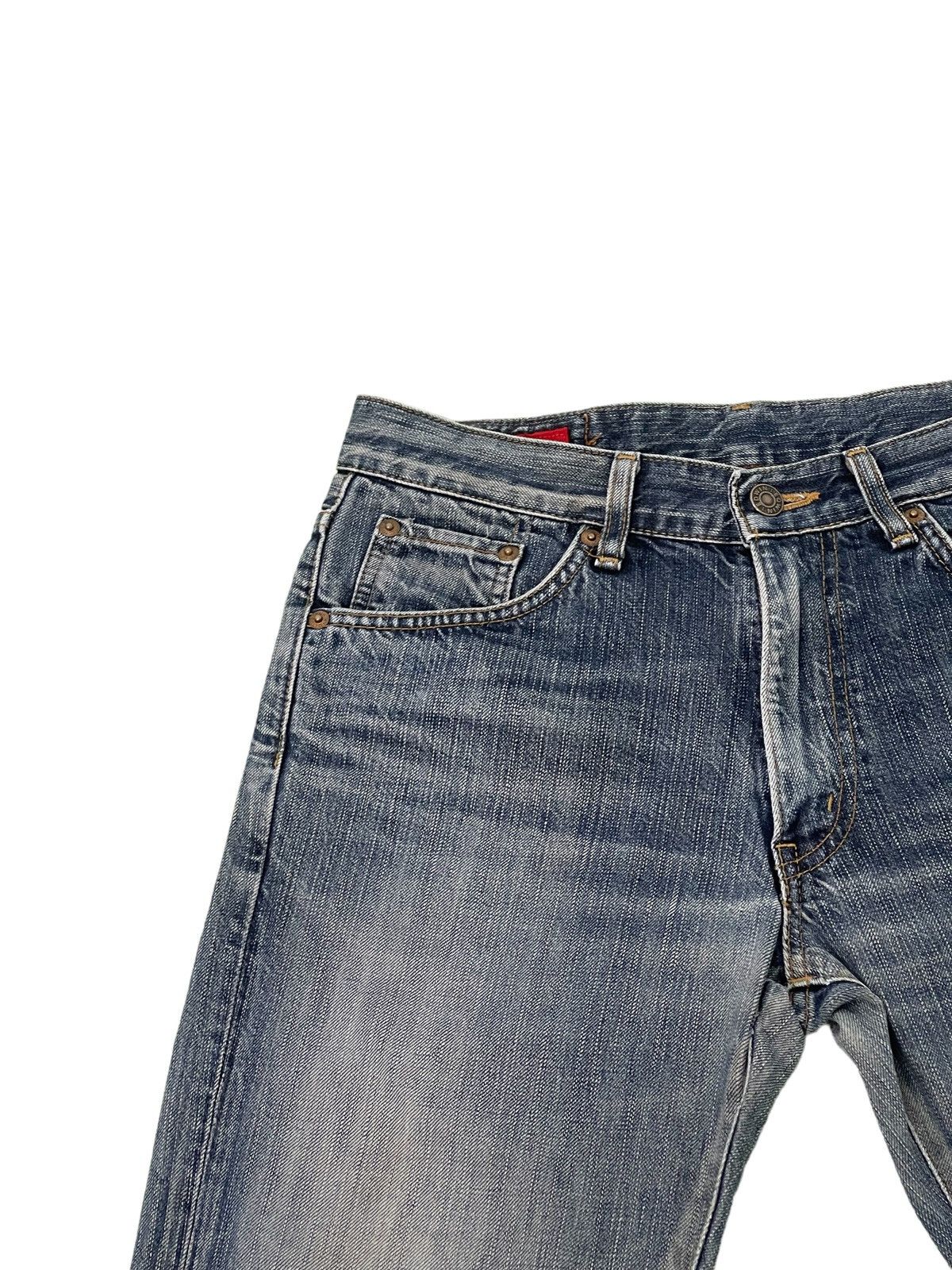 Edwin Flare Jeans Edwin Japan 503 Boot Cut Distress Denim 3🟦9 Size US 30 / EU 46 - 8 Thumbnail