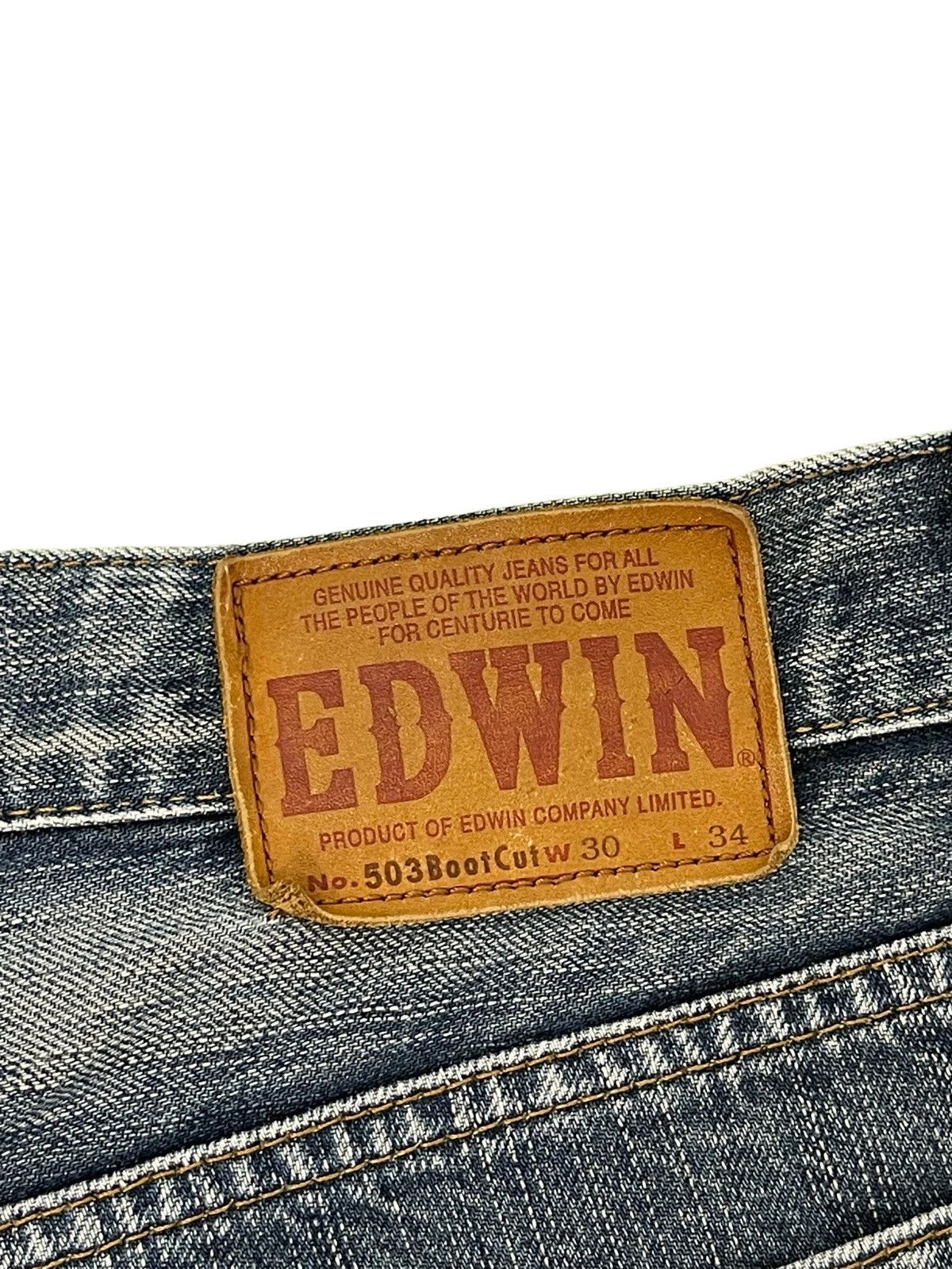 Edwin Flare Jeans Edwin Japan 503 Boot Cut Distress Denim 3🟦9 Size US 30 / EU 46 - 21 Thumbnail