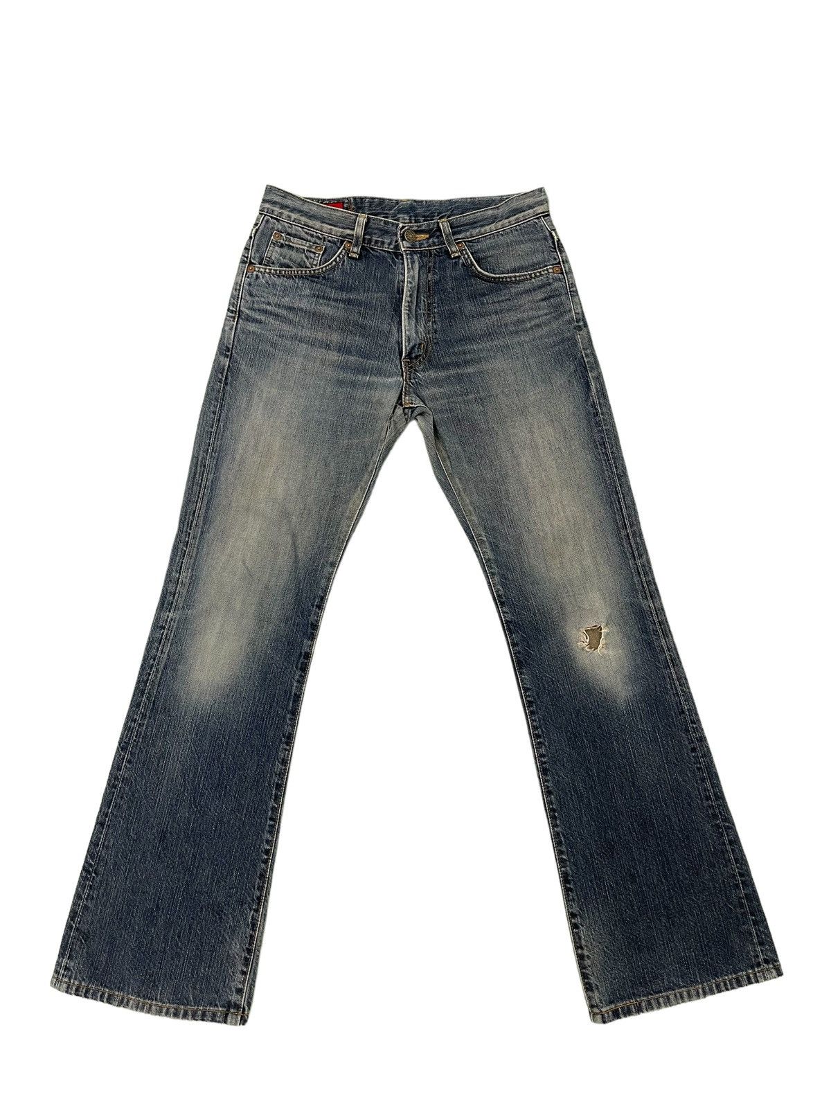 Edwin Flare Jeans Edwin Japan 503 Boot Cut Distress Denim 3🟦9 Size US 30 / EU 46 - 2 Thumbnail