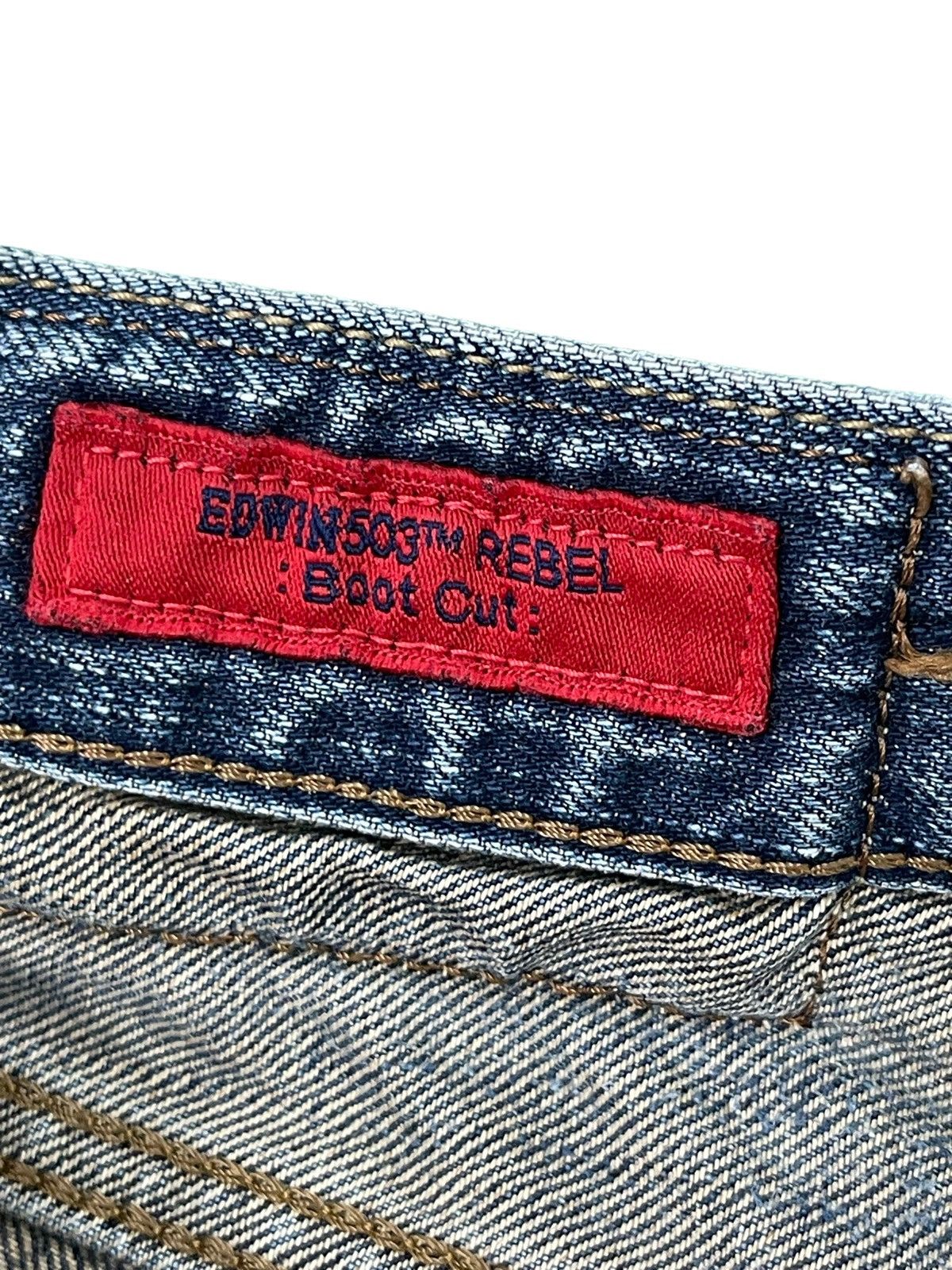 Edwin Flare Jeans Edwin Japan 503 Boot Cut Distress Denim 3🟦9 Size US 30 / EU 46 - 11 Thumbnail