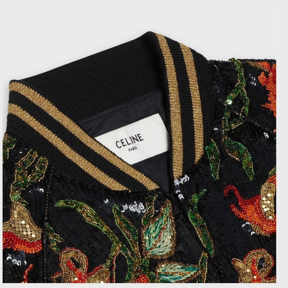 Celine Sequence Teddy Jacket With Angels Trumpets Embroidery Size US M / EU 48-50 / 2 - 3 Thumbnail