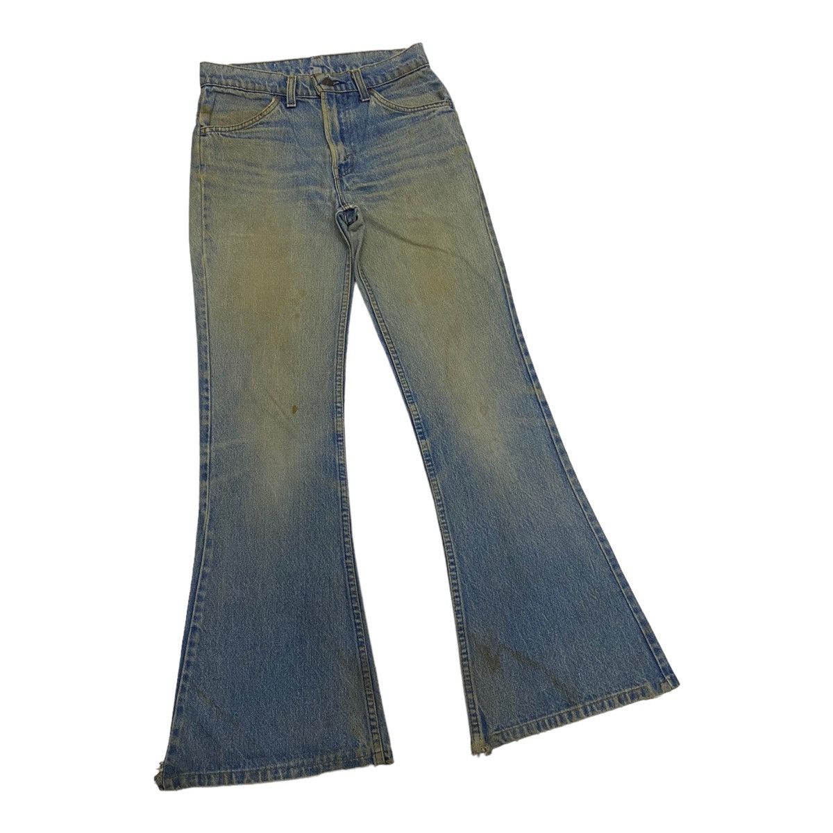 Levi's VINTAGE LEVIS OREN TAB DISTRESSED DENIM FLARED PANTS Size 28" / US 6 / IT 42 - 7 Thumbnail