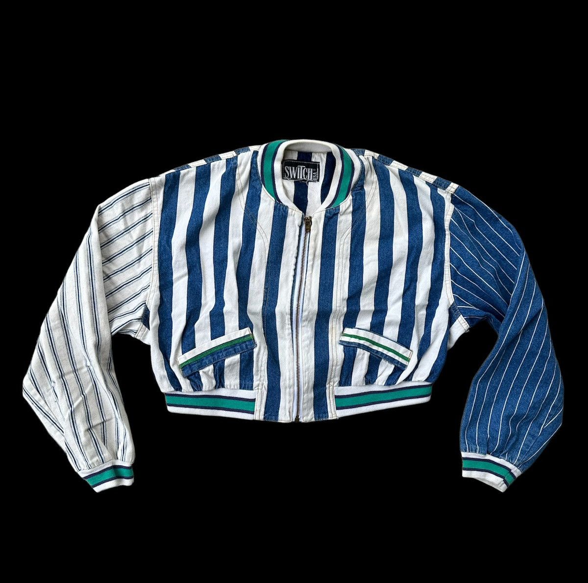 Vintage Switch USA cropped bomber jacket Size US M / EU 48-50 / 2 - 2 Thumbnail