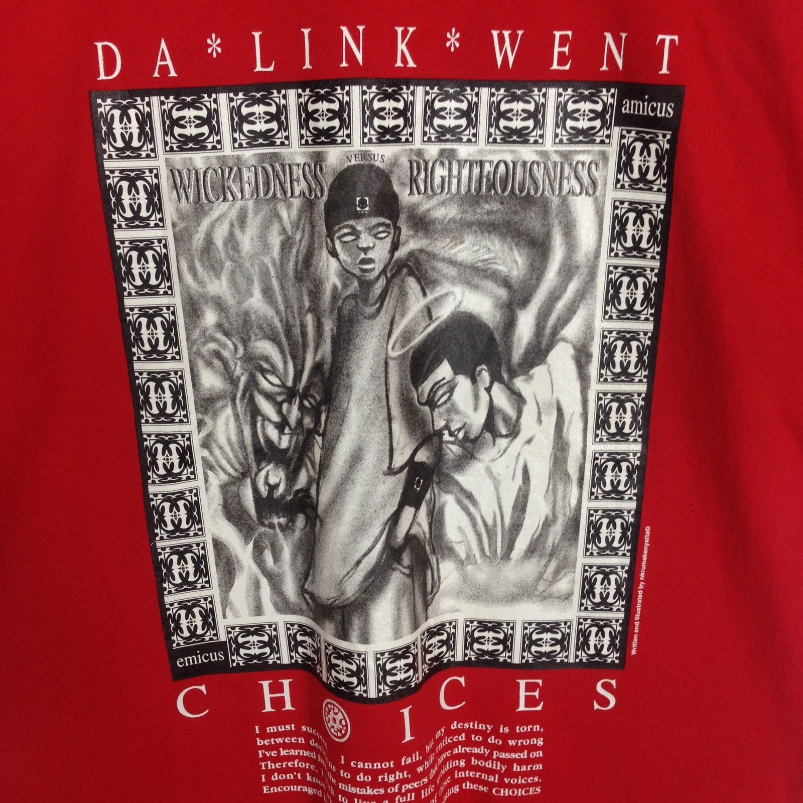 Japanese Brand × Vintage Vintage Da Link Went Streetwear Style Hip Hop T-shirt Size US XL / EU 56 / 4 - 4 Thumbnail