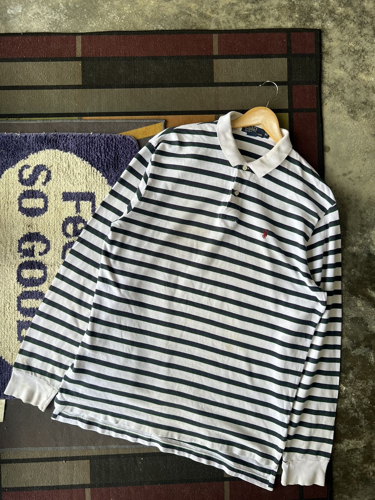 Polo Ralph Lauren 🔥Vintage Polo Ralph Lauren Stripe Long Sleeves Size US XL / EU 56 / 4 - 2 Thumbnail