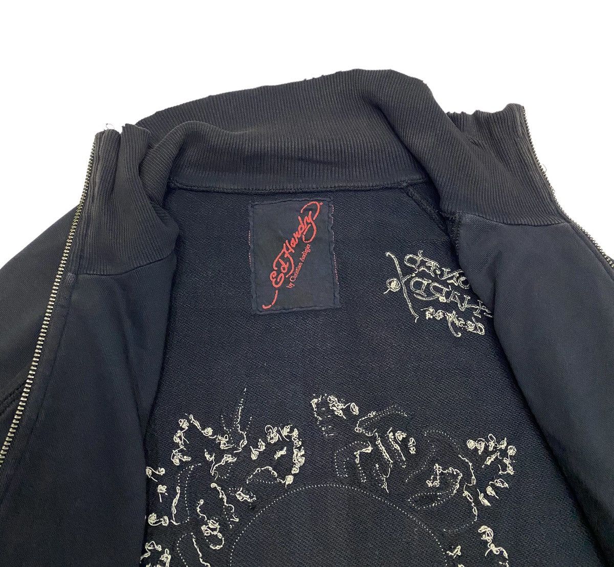 Ed Hardy ED HARDY CHRISTIAN AUDIGIER SKULLS EMBROIDERY SWEATER JACKET Size US M / EU 48-50 / 2 - 15 Thumbnail