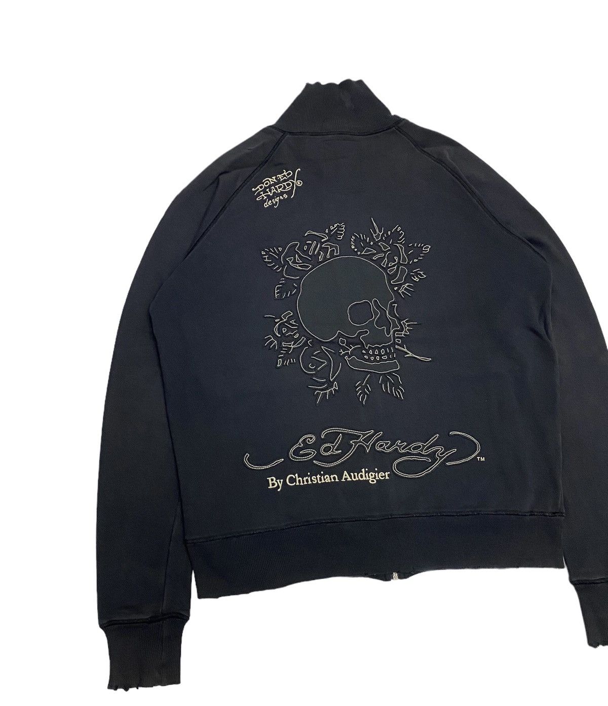 Ed Hardy ED HARDY CHRISTIAN AUDIGIER SKULLS EMBROIDERY SWEATER JACKET Size US M / EU 48-50 / 2 - 6 Thumbnail