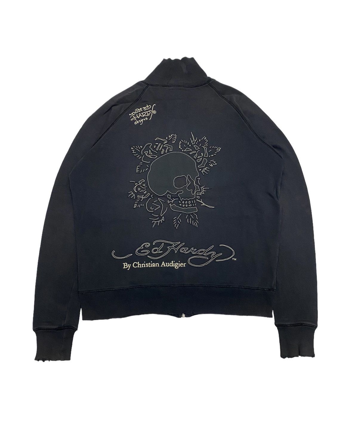 Ed Hardy ED HARDY CHRISTIAN AUDIGIER SKULLS EMBROIDERY SWEATER JACKET Size US M / EU 48-50 / 2 - 7 Thumbnail
