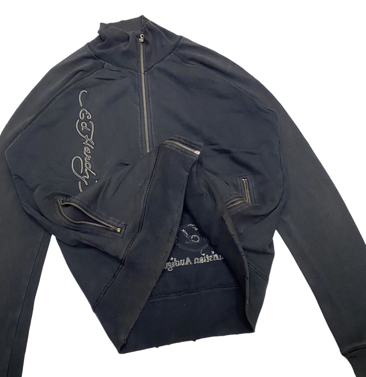Ed Hardy ED HARDY CHRISTIAN AUDIGIER SKULLS EMBROIDERY SWEATER JACKET Size US M / EU 48-50 / 2 - 20 Thumbnail