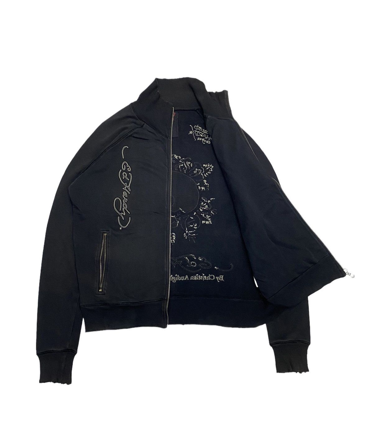 Ed Hardy ED HARDY CHRISTIAN AUDIGIER SKULLS EMBROIDERY SWEATER JACKET Size US M / EU 48-50 / 2 - 3 Thumbnail