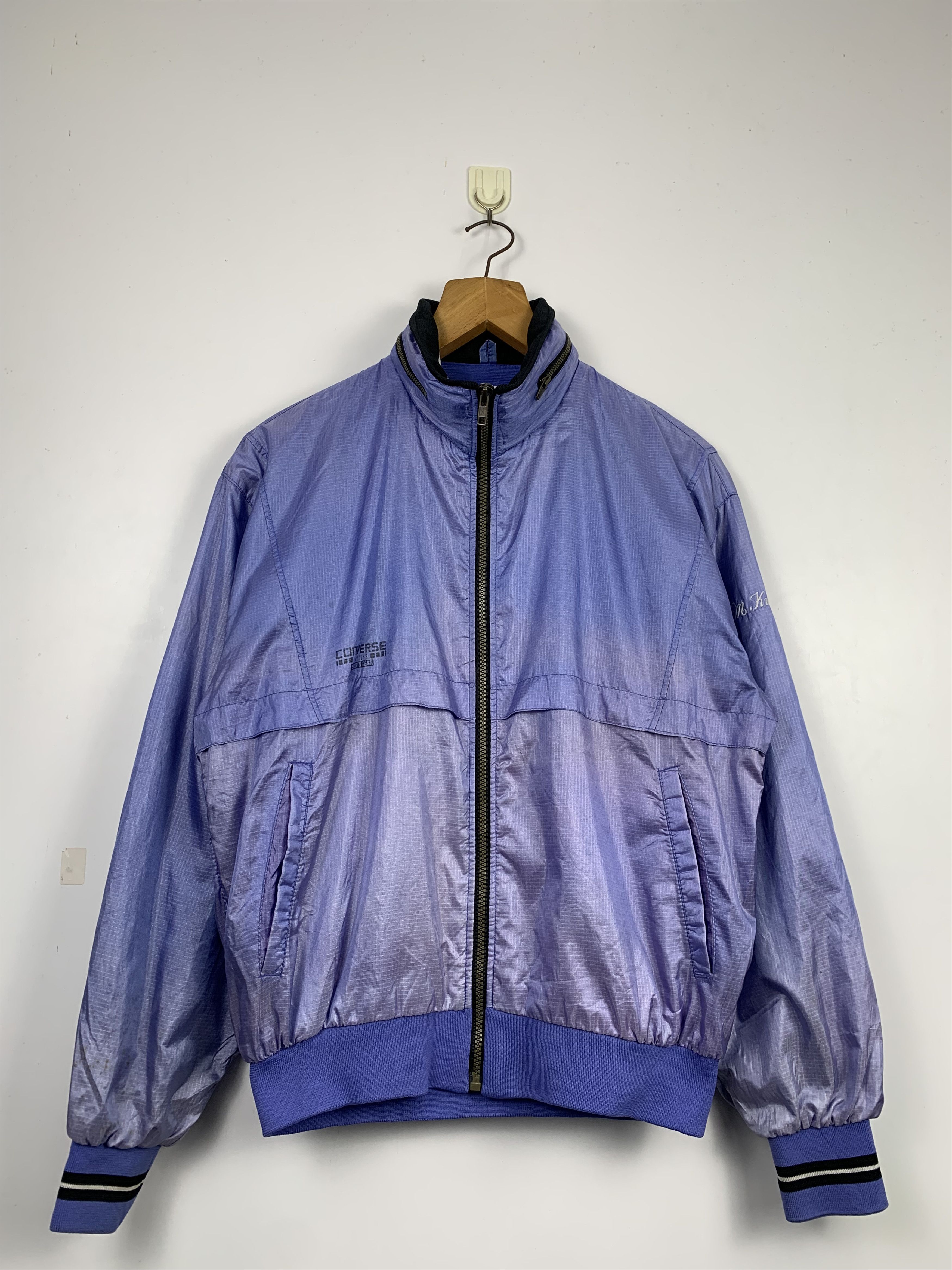 Converse × Vintage Vintage Converse Zip Up Jacket Windbreaker Streetwear Size US M / EU 48-50 / 2 - 1 Thumbnail