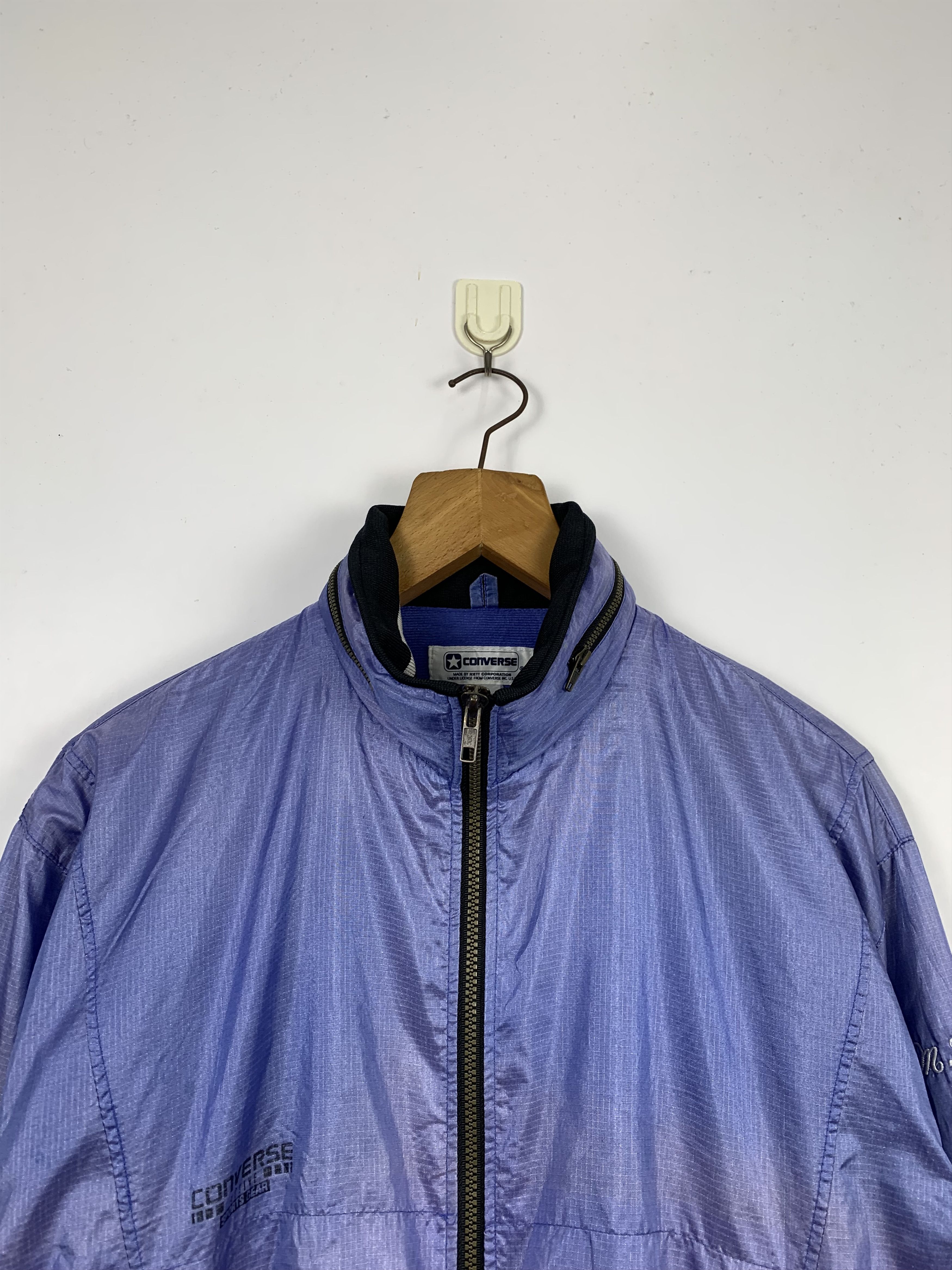 Converse × Vintage Vintage Converse Zip Up Jacket Windbreaker Streetwear Size US M / EU 48-50 / 2 - 2 Thumbnail