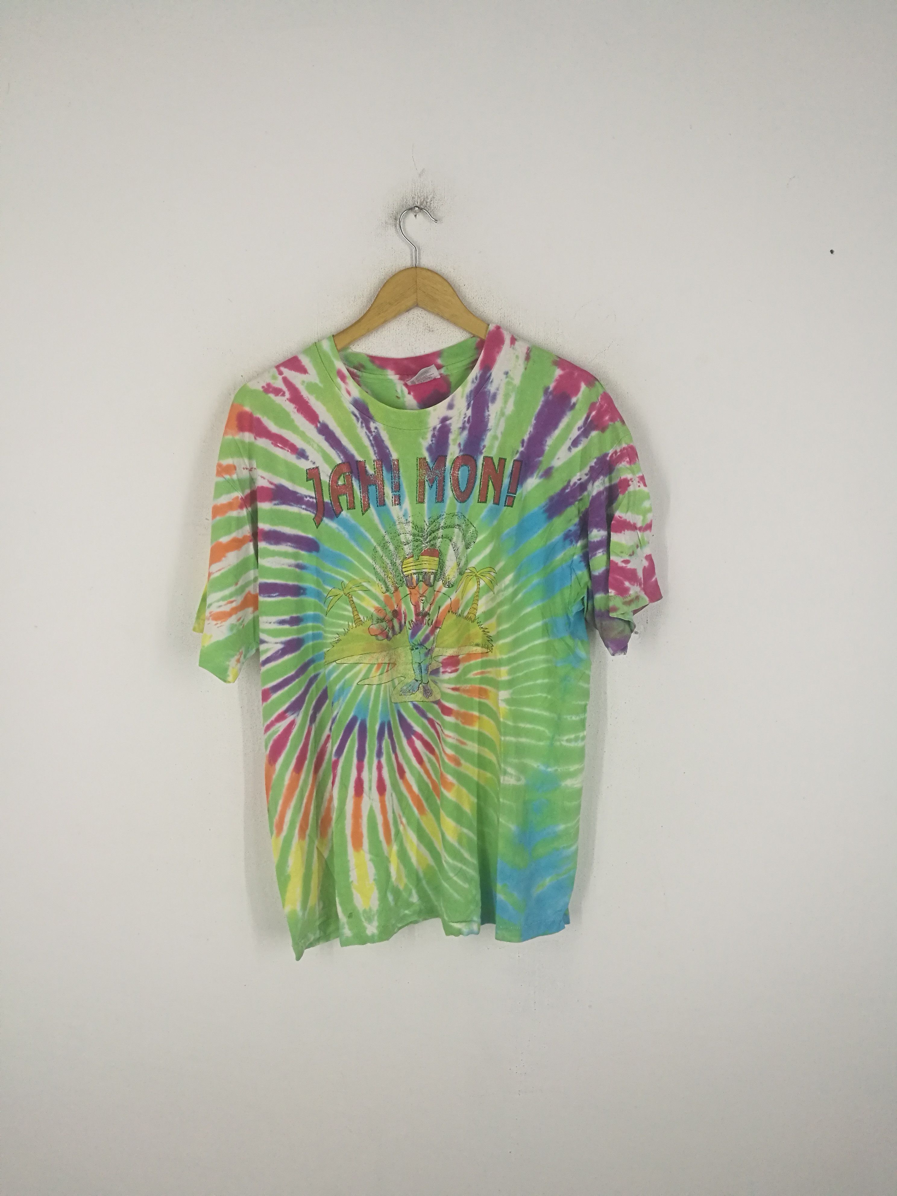 image of Vintage Jah Mon Jamaican Tie Dye T-Shirts, Men's (Size XL)