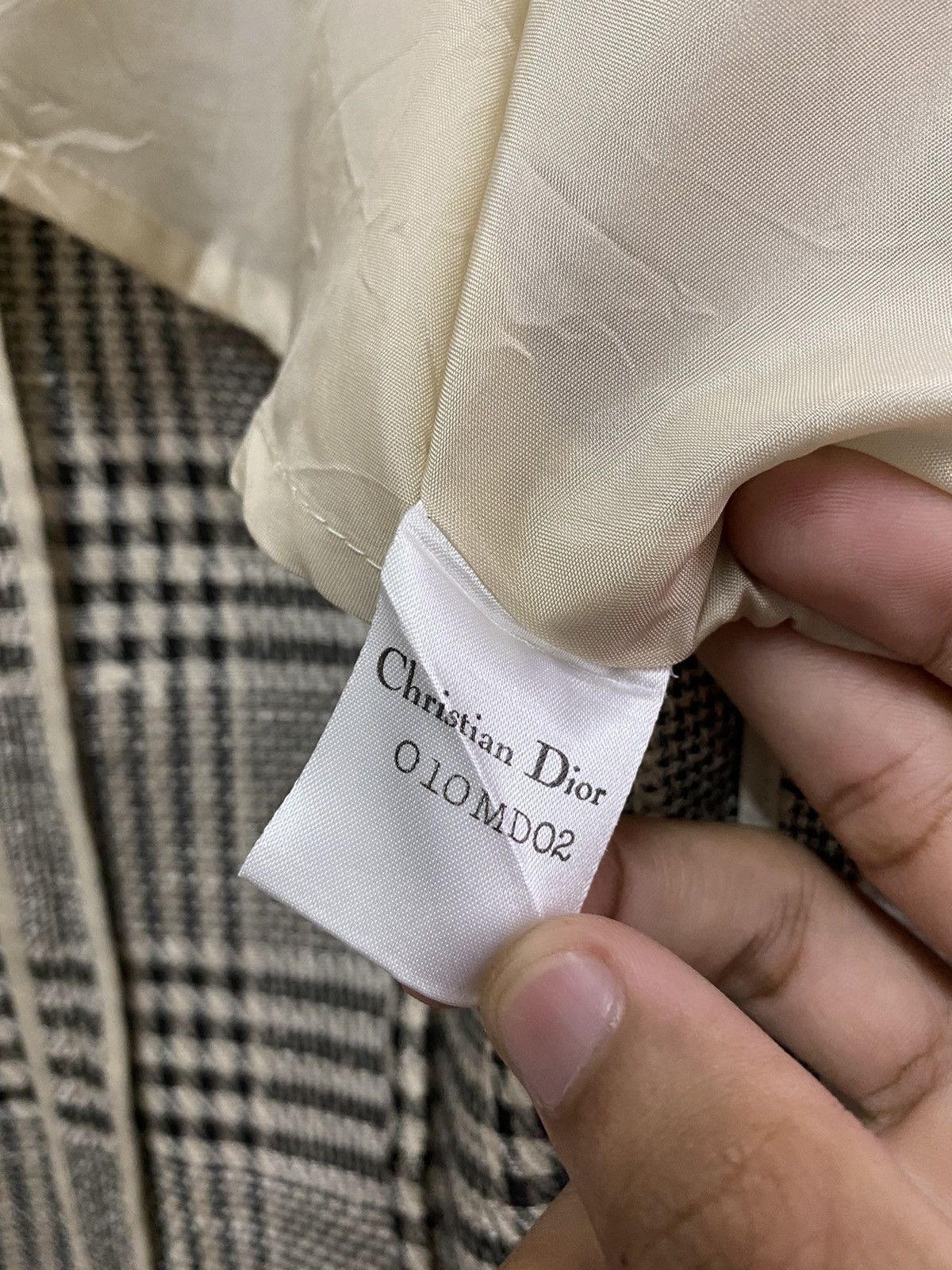 Christian Dior Monsieur 🔥Vintage Christian Dior Checked Short Sleeve Designer Coat Size US S / EU 44-46 / 1 - 8 Thumbnail