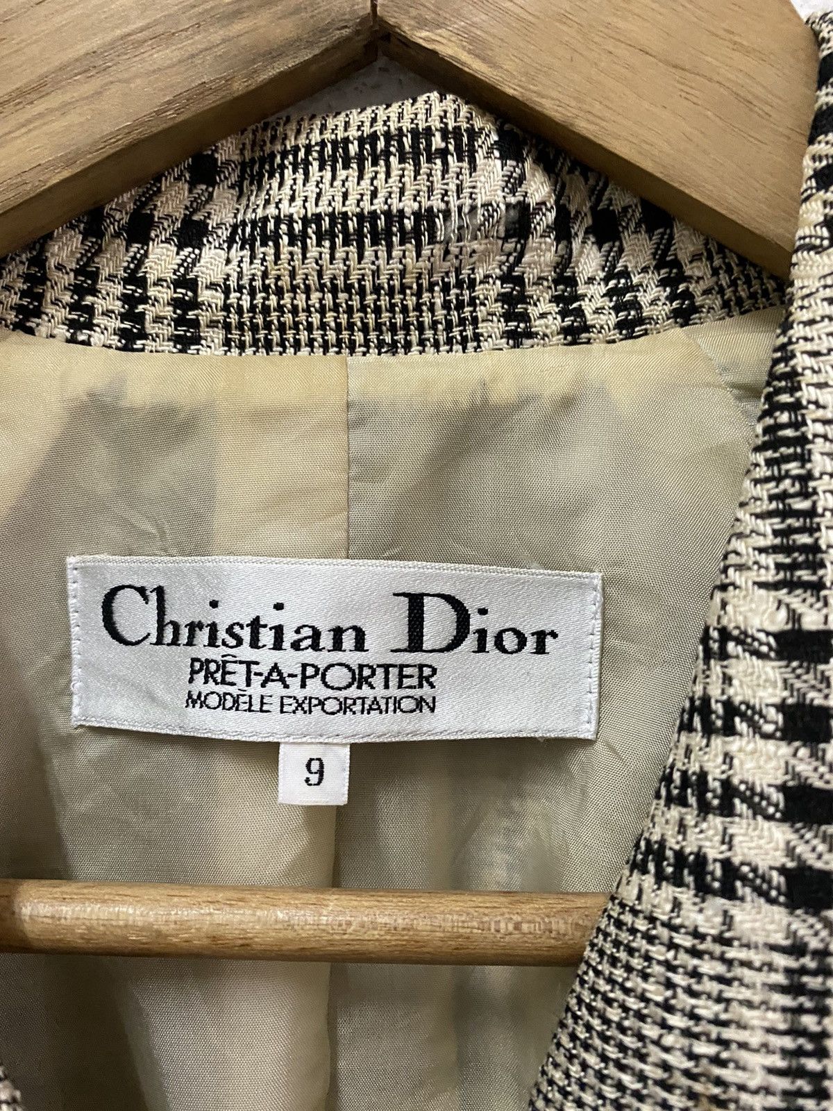 Christian Dior Monsieur 🔥Vintage Christian Dior Checked Short Sleeve Designer Coat Size US S / EU 44-46 / 1 - 7 Thumbnail