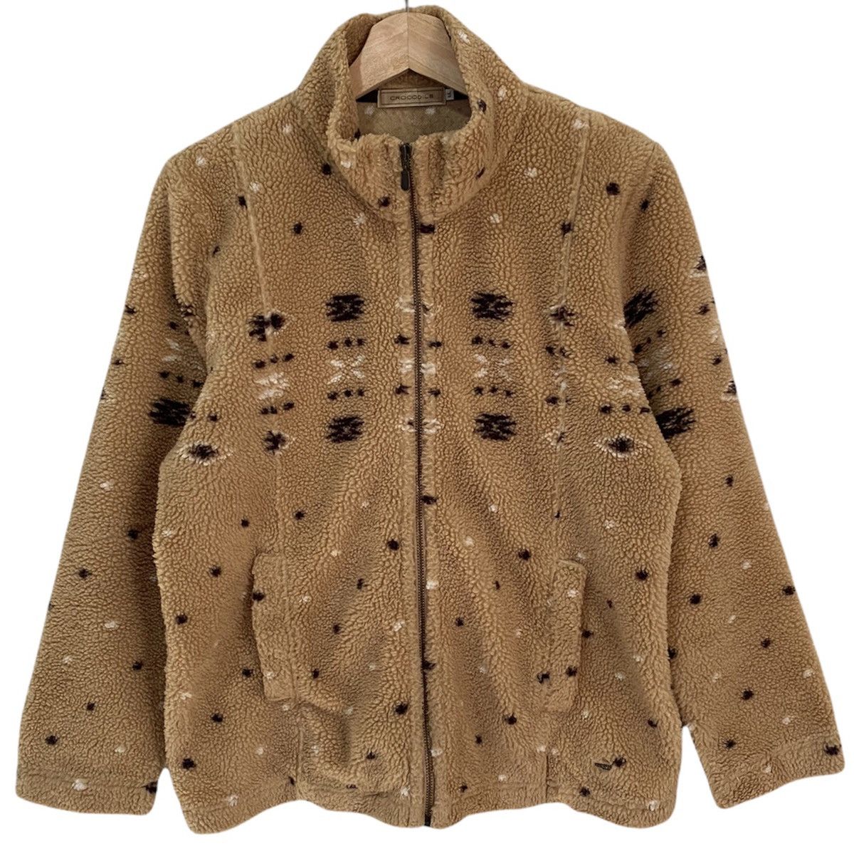 Japanese Brand × Vintage VINTAGE CROCODILE FLEECE SHERPA JACKET Size US S / EU 44-46 / 1 - 1 Thumbnail
