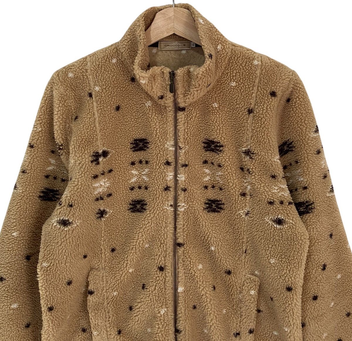 Japanese Brand × Vintage VINTAGE CROCODILE FLEECE SHERPA JACKET Size US S / EU 44-46 / 1 - 3 Thumbnail