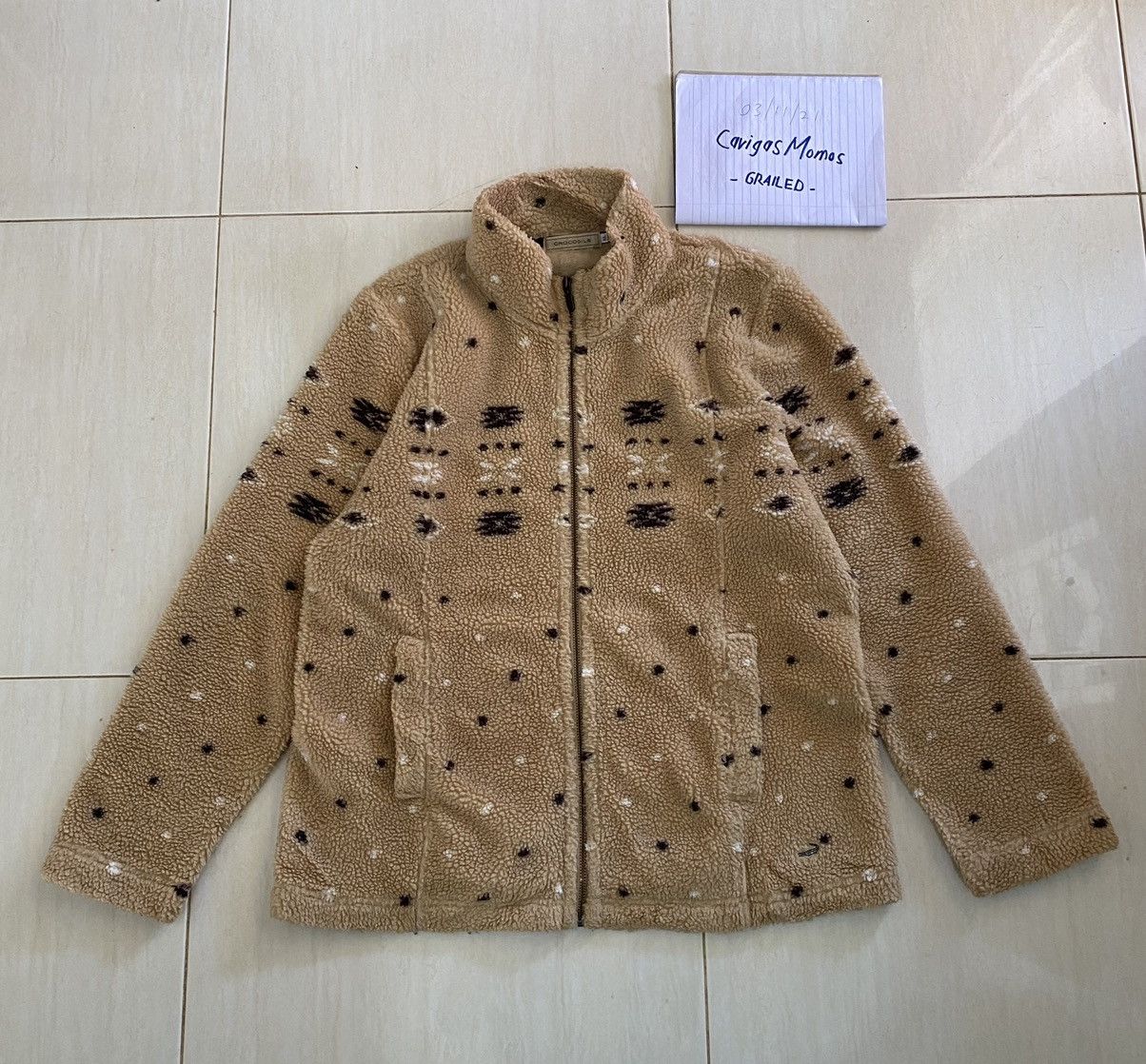 Japanese Brand × Vintage VINTAGE CROCODILE FLEECE SHERPA JACKET Size US S / EU 44-46 / 1 - 9 Thumbnail