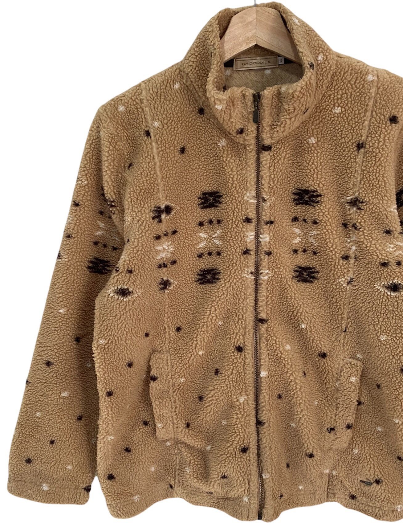 Japanese Brand × Vintage VINTAGE CROCODILE FLEECE SHERPA JACKET Size US S / EU 44-46 / 1 - 4 Thumbnail